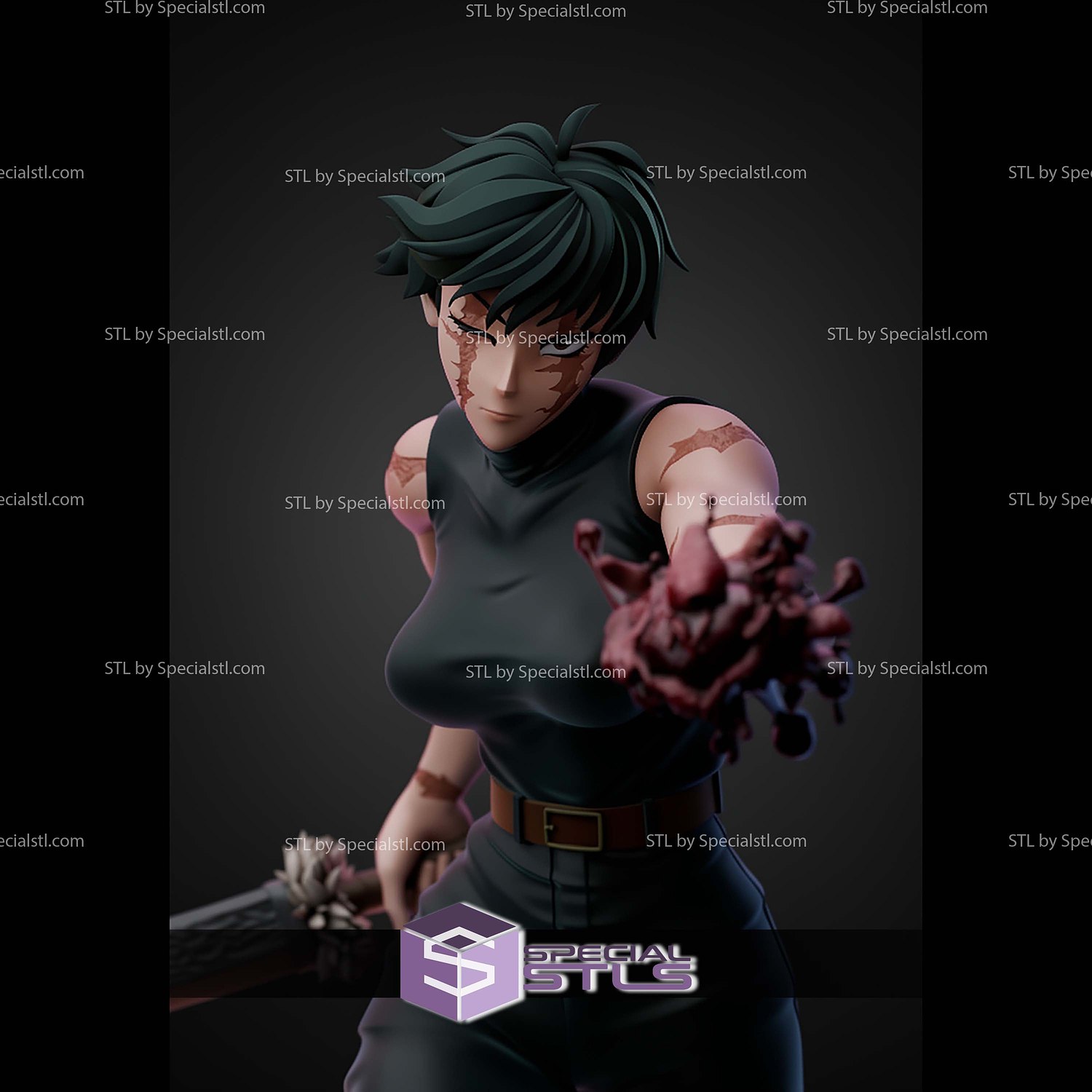 Maki Zenin 1 6 STL Files 3D Model — view 3