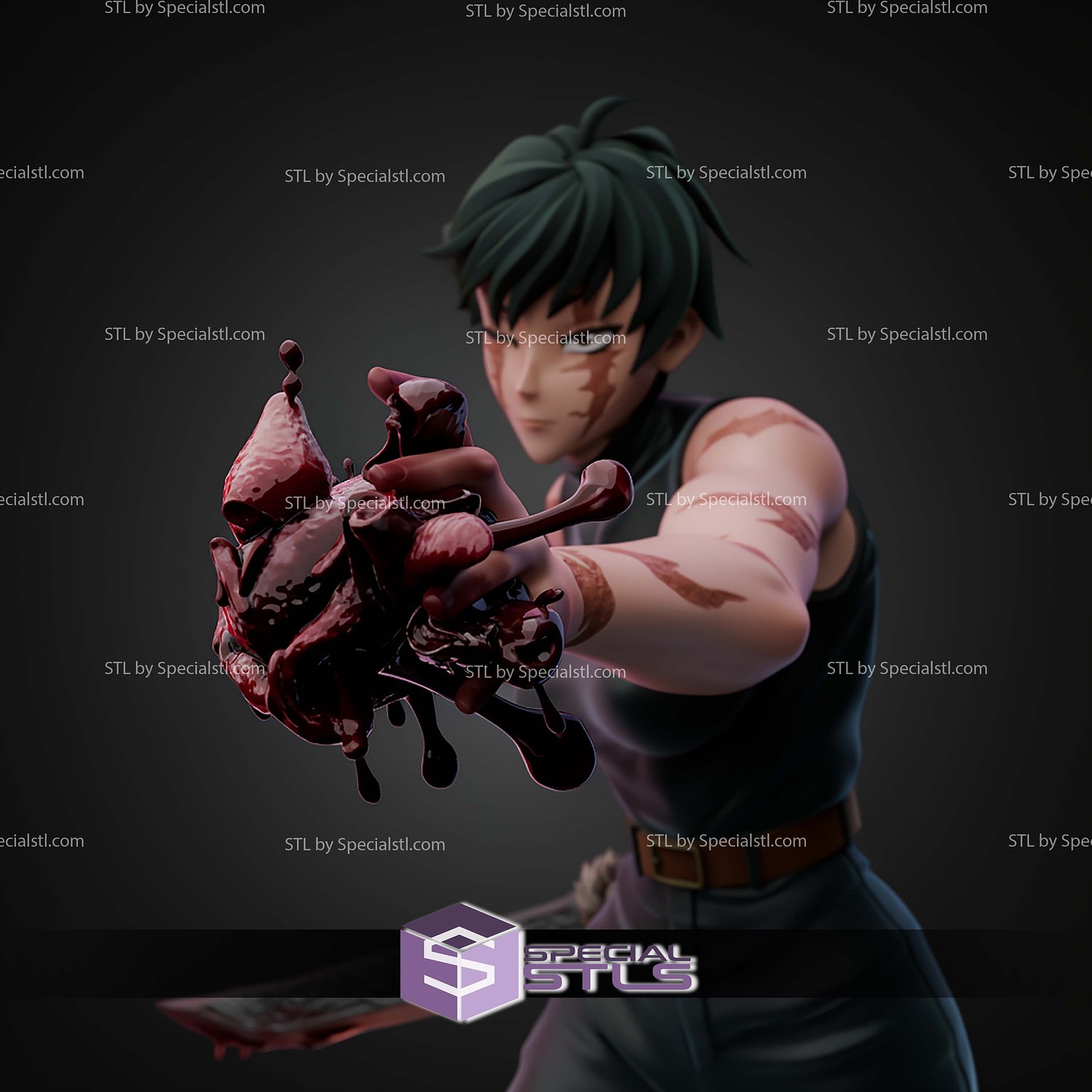 Maki Zenin 1 6 STL Files 3D Model — view 4