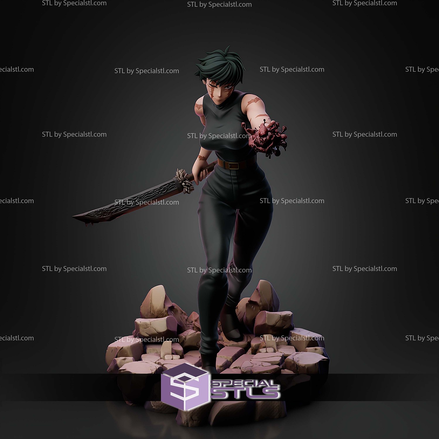Maki Zenin 1 6 STL Files 3D Model — view 5