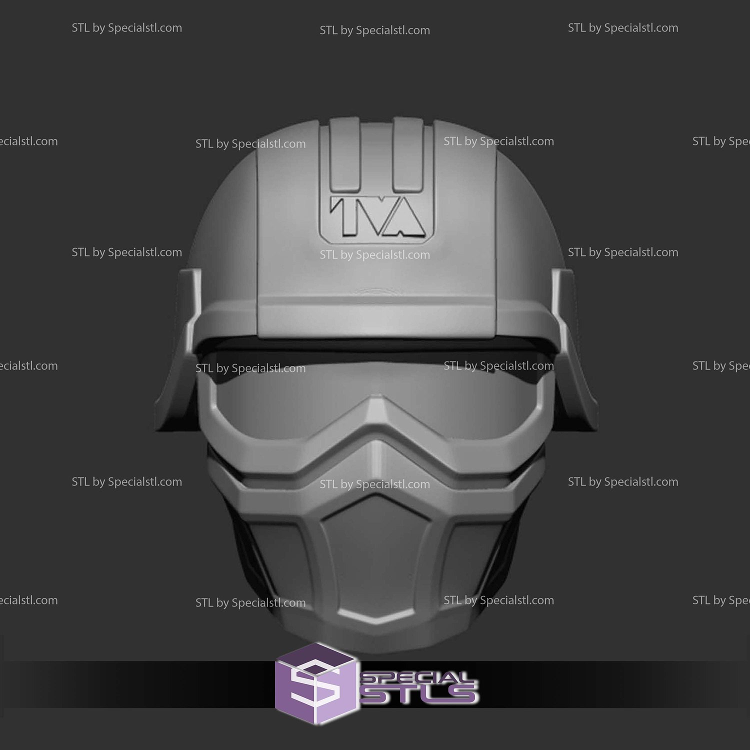 Custom Figure Head STL Collection - TVA Warrior V2 3D Model — view 2