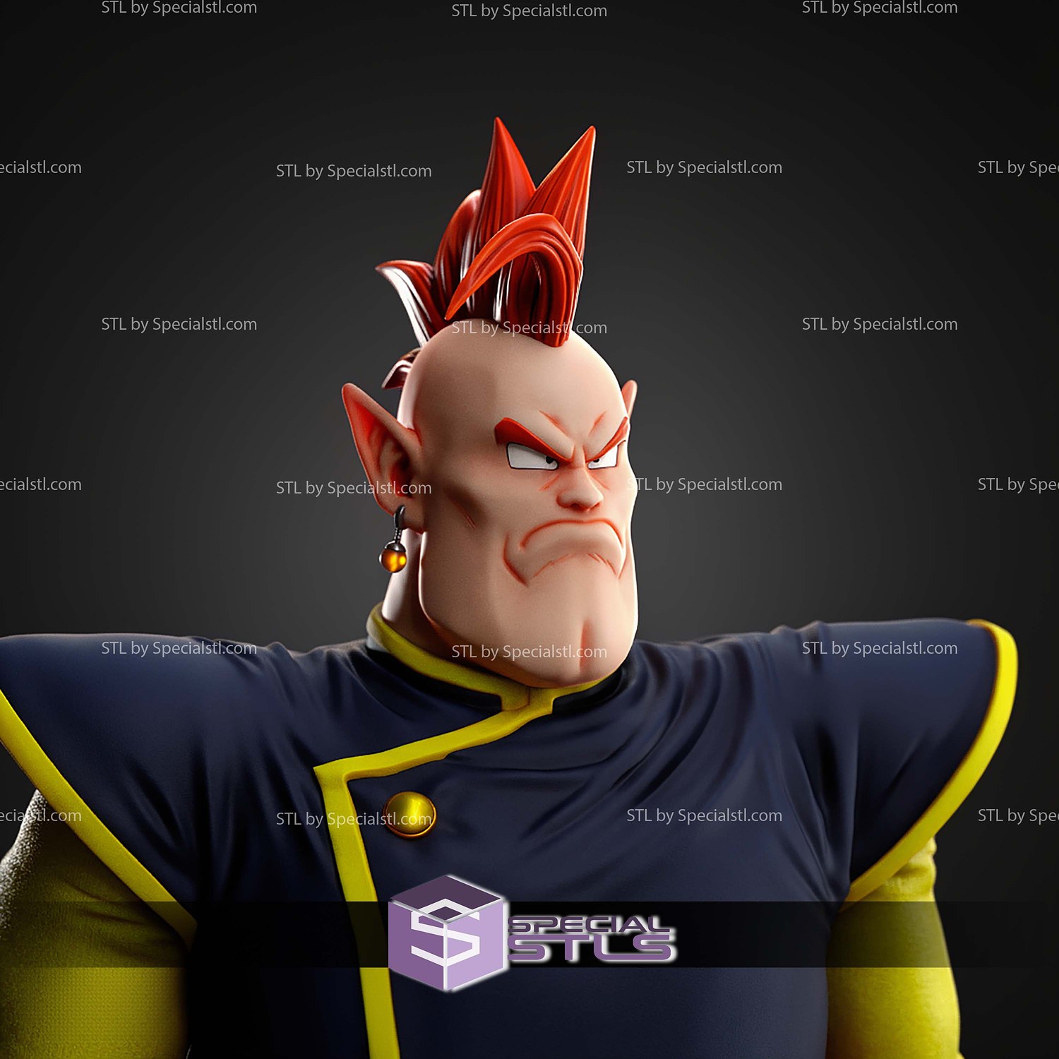 South Kaioshin Dragonball Z STL Files 3D Model — view 5