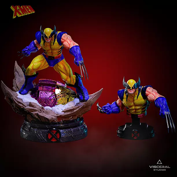 Wolverine Full Pack Character and Bust STL  Marvel XMen 3D Model
