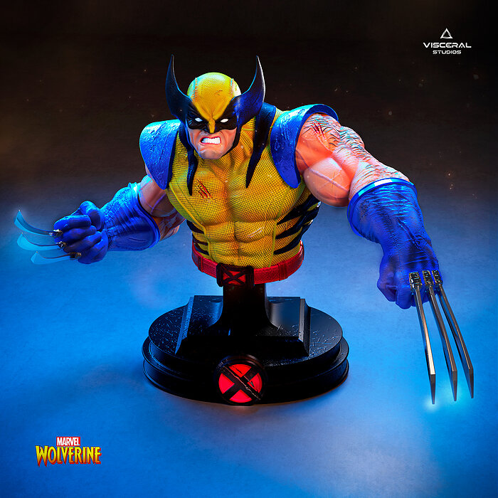 Wolverine Full Pack Character and Bust STL  Marvel XMen 3D Model — view 6