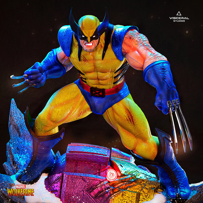 Wolverine Full Pack Character and Bust STL  Marvel XMen 3D Model — view 7