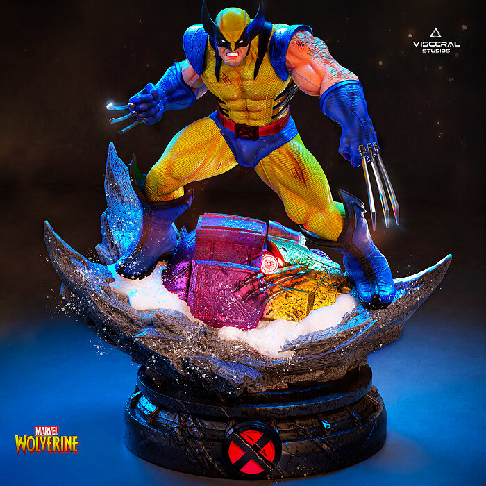 Wolverine Full Pack Character and Bust STL  Marvel XMen 3D Model — view 8