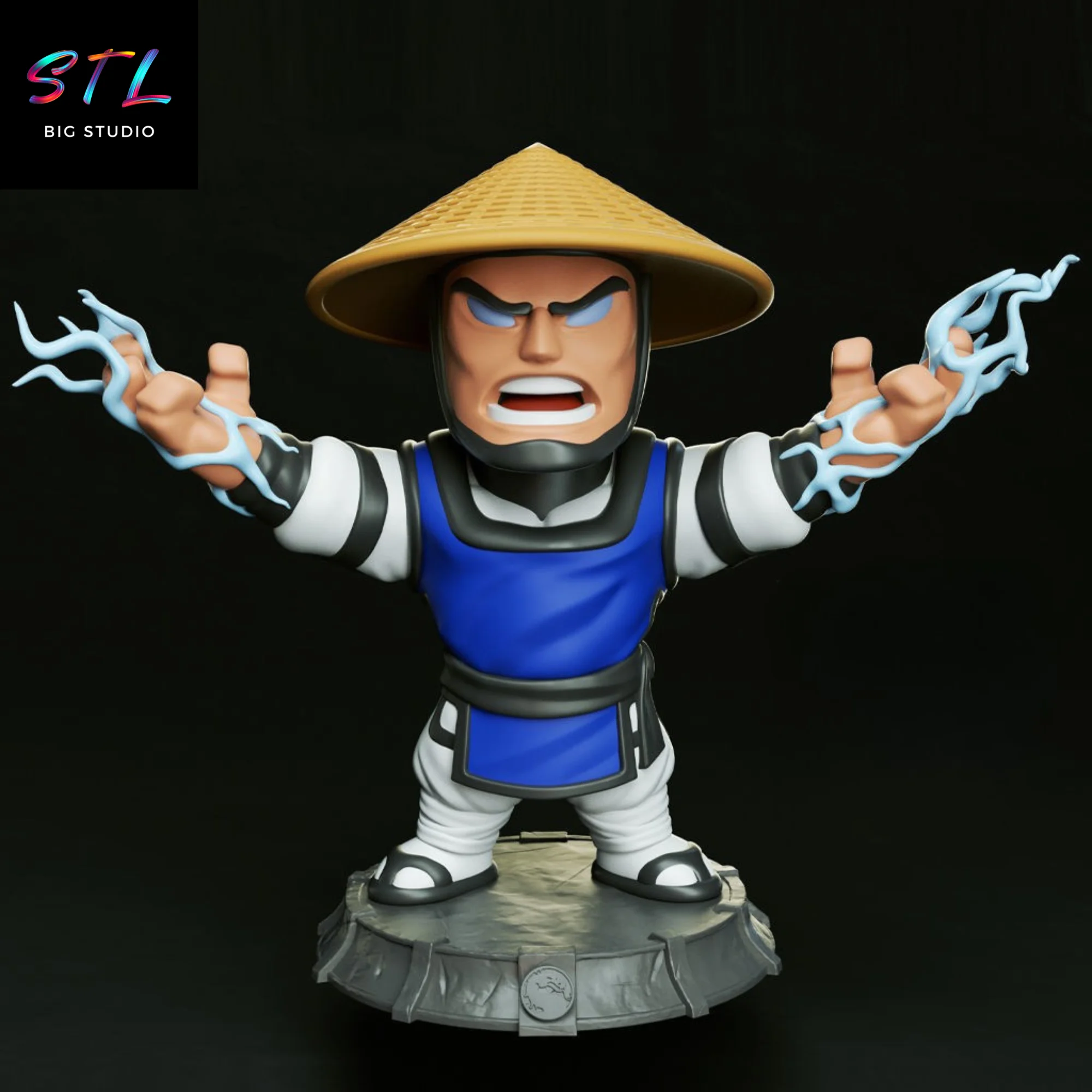 STL Lord Raiden Chibi | 3D Printing Figure | Mortal Kombat Model