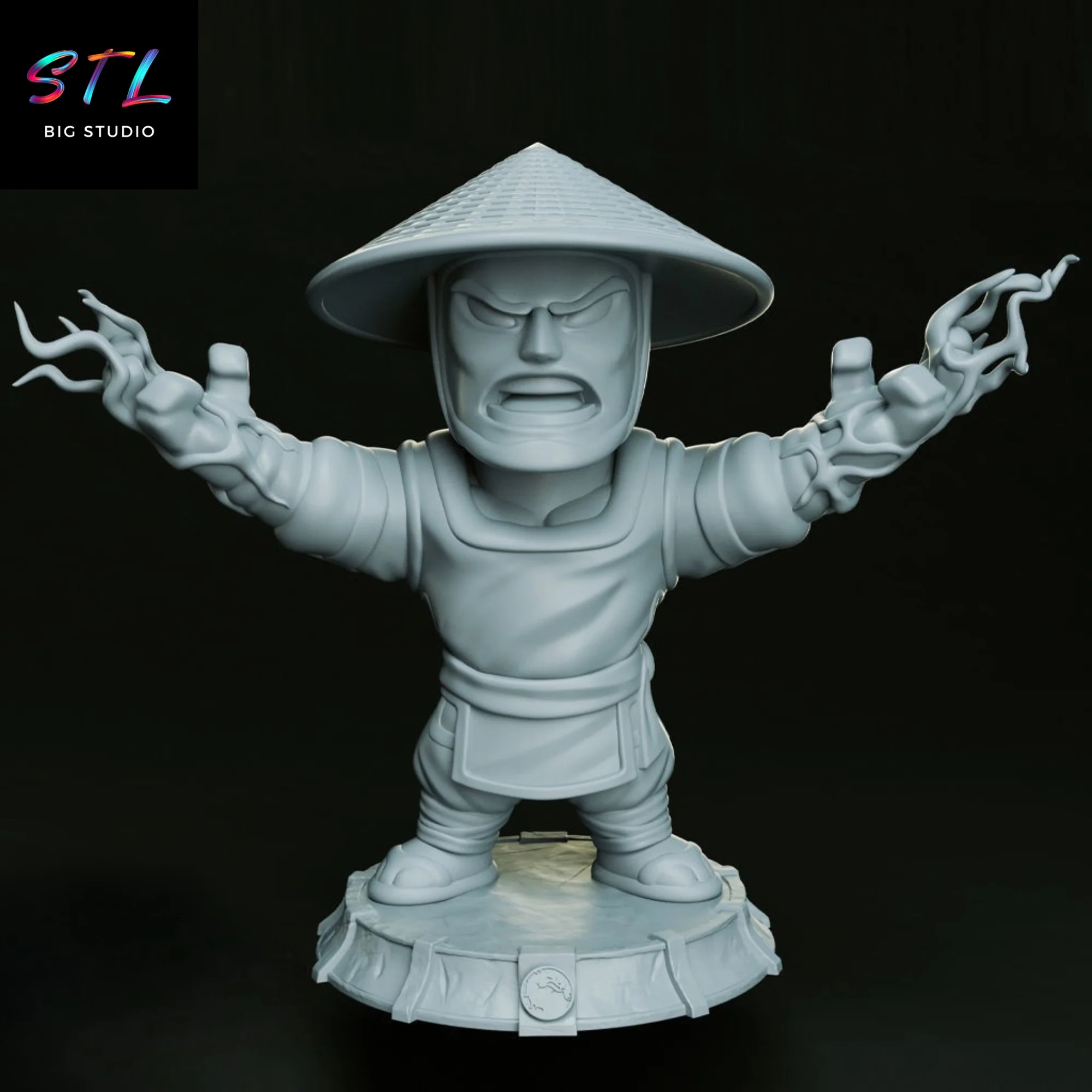 STL Lord Raiden Chibi | 3D Printing Figure | Mortal Kombat Model — view 3