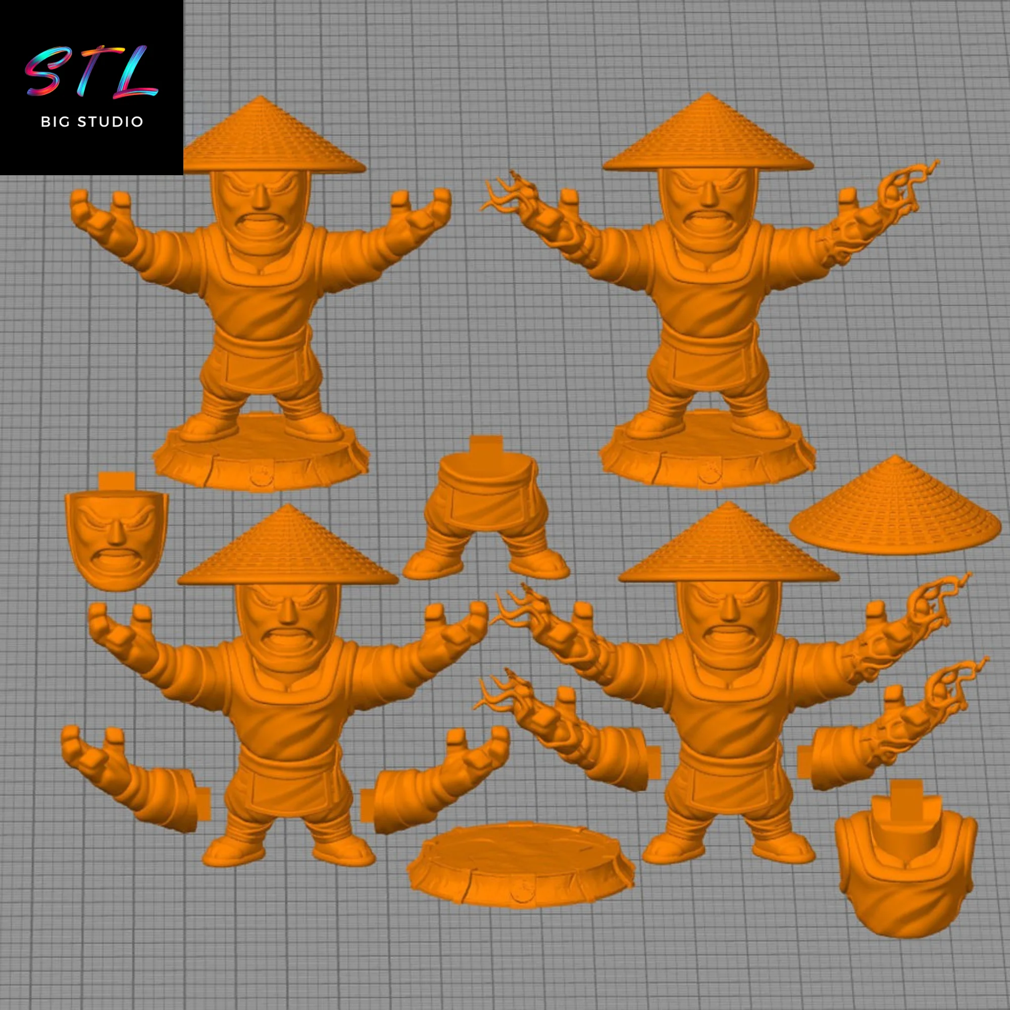 STL Lord Raiden Chibi | 3D Printing Figure | Mortal Kombat Model — view 4
