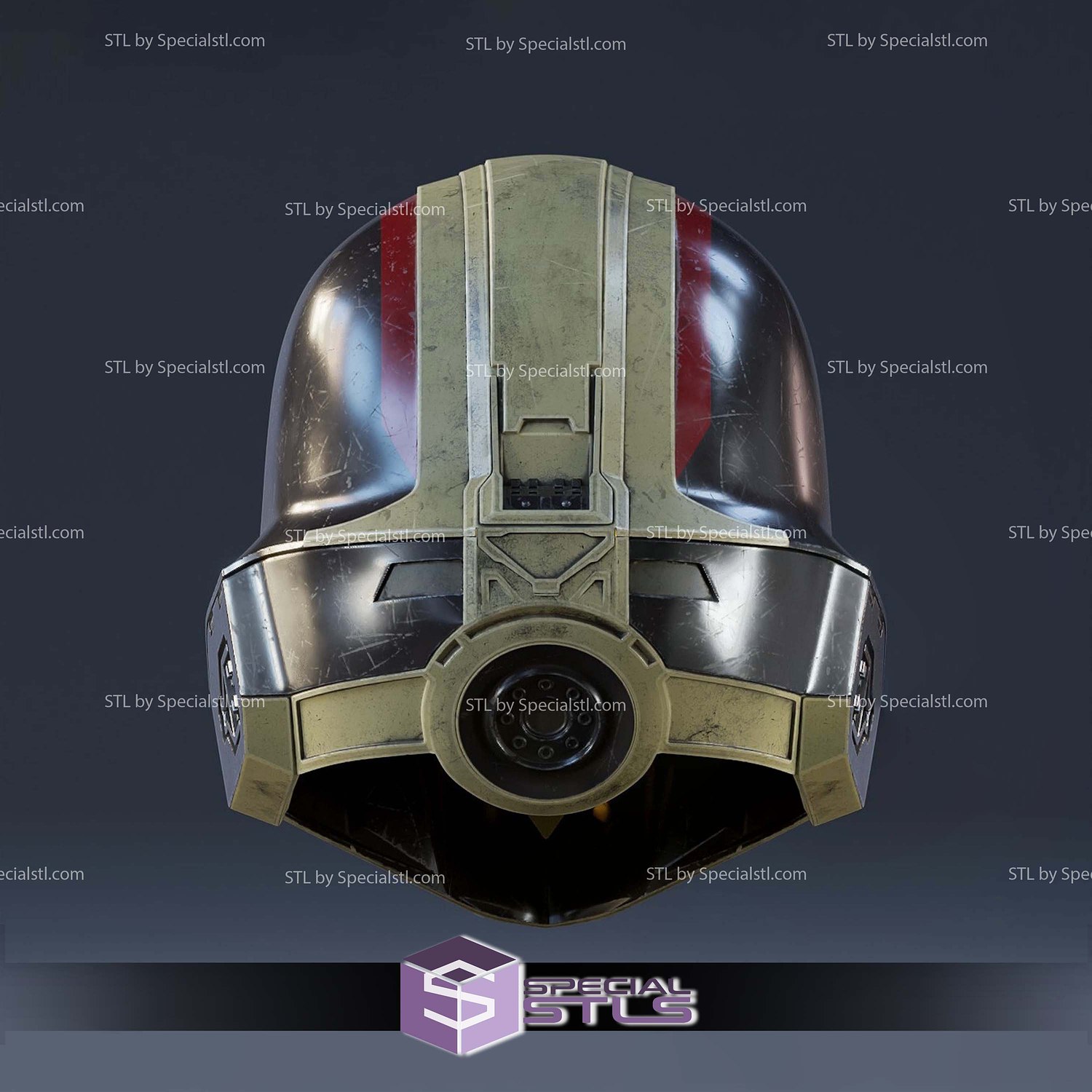 Cosplay STL Files Champion of the People V1 Helmet 3D Model — view 4