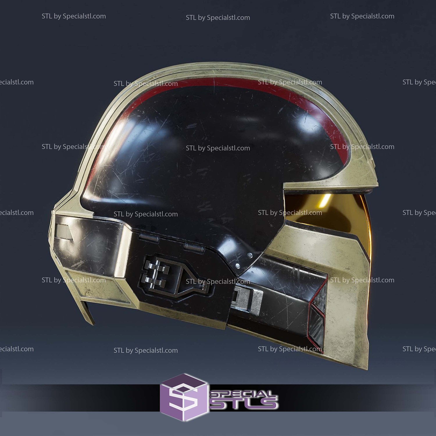 Cosplay STL Files Champion of the People V1 Helmet 3D Model — view 5