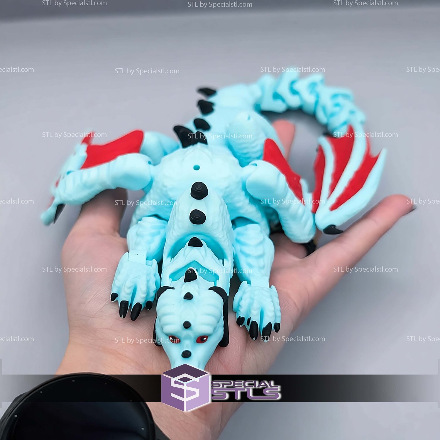 Super Basic STL Dragon Shoulder Puppet 3D Model — view 2