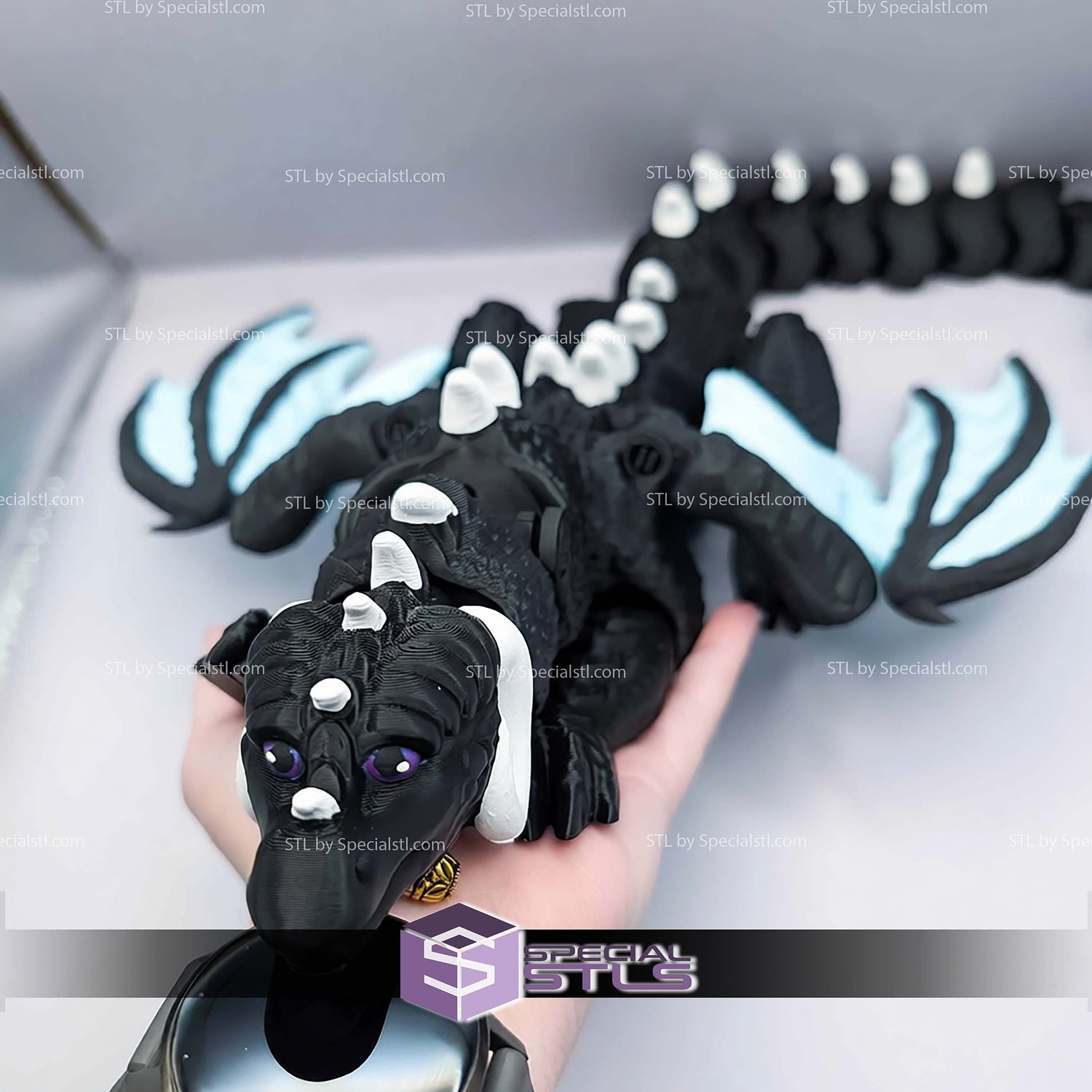 Super Basic STL Dragon Shoulder Puppet 3D Model — view 7