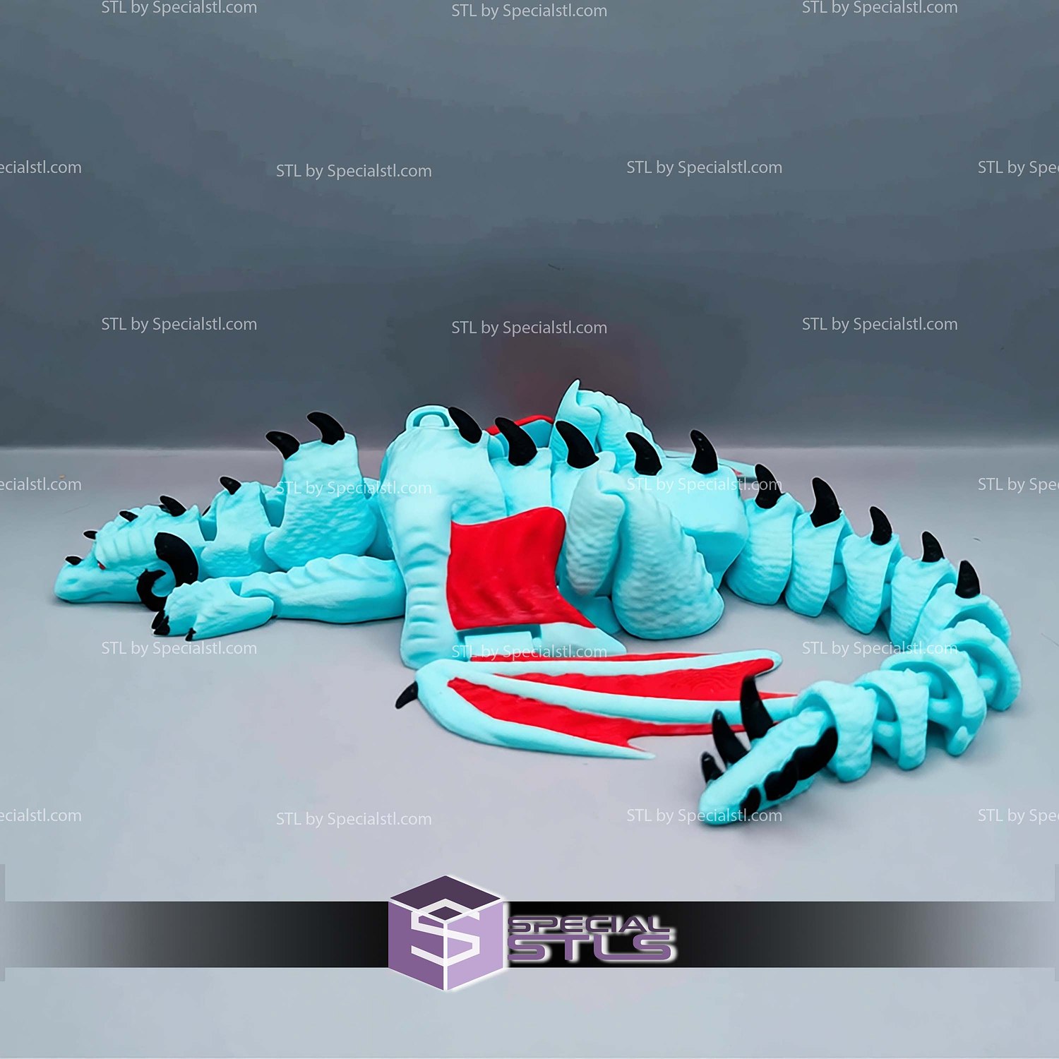 Super Basic STL Dragon Shoulder Puppet 3D Model — view 8