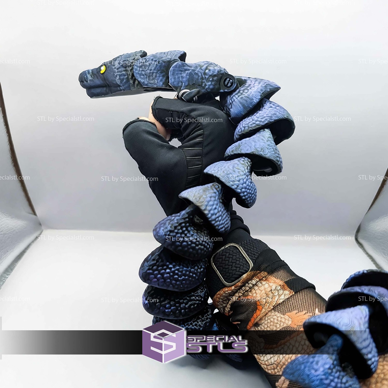 Super Basic STL Snake Finger and Shoulder Puppet 3D Model — view 3