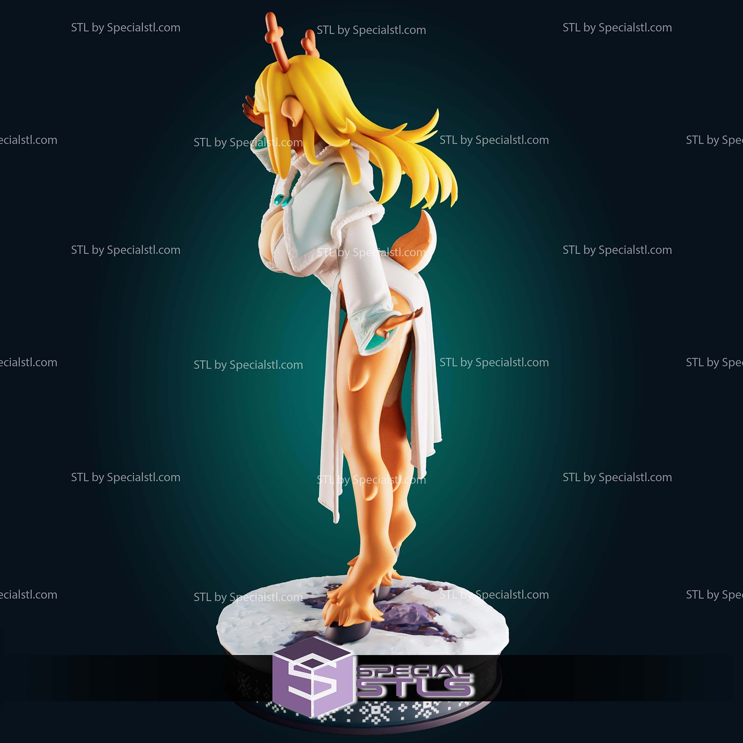 Noelle Holiday Cute Deer Girl STL Files 3D Model — view 2