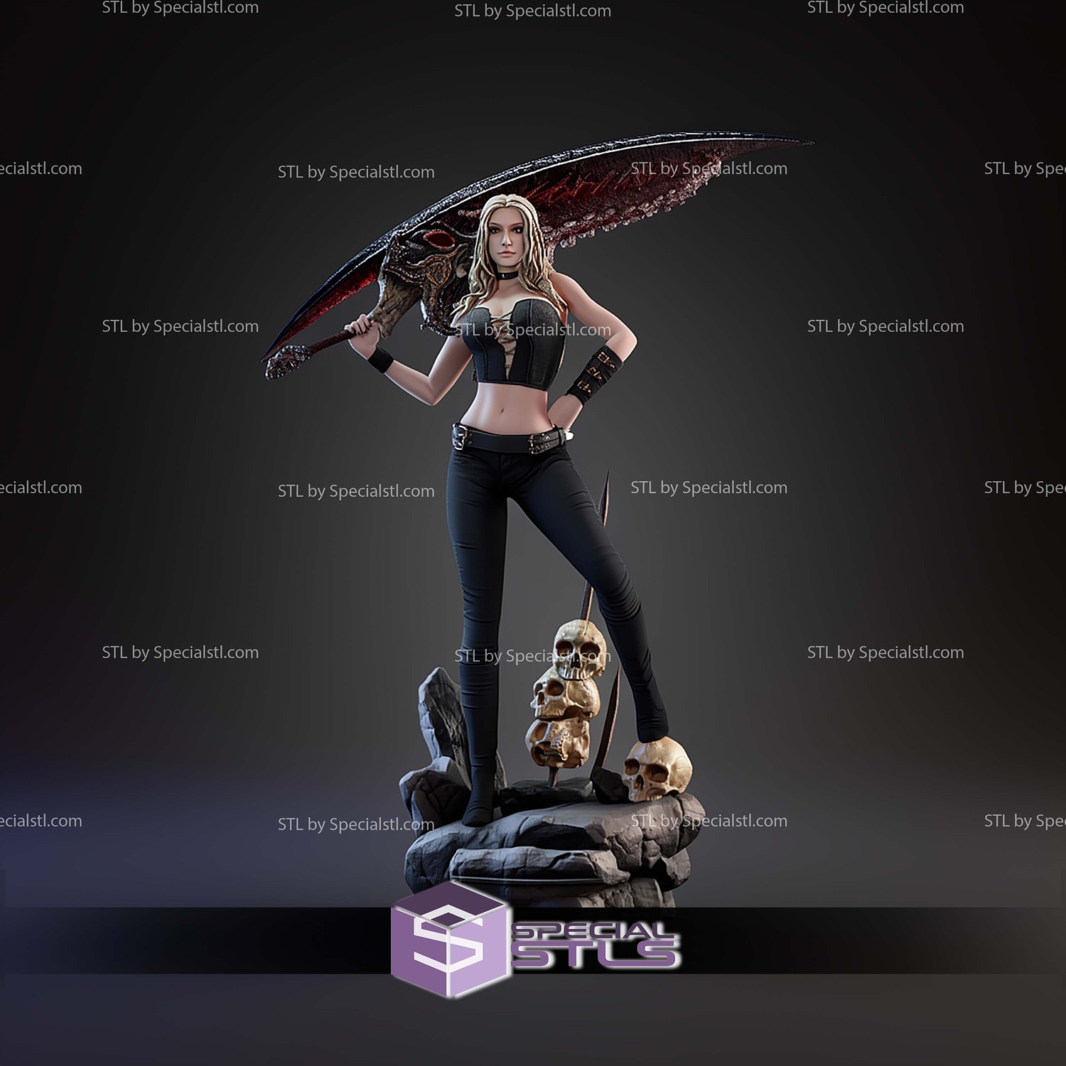 Trish Devil May Cry Big Sword STL Files 3D Model — view 2
