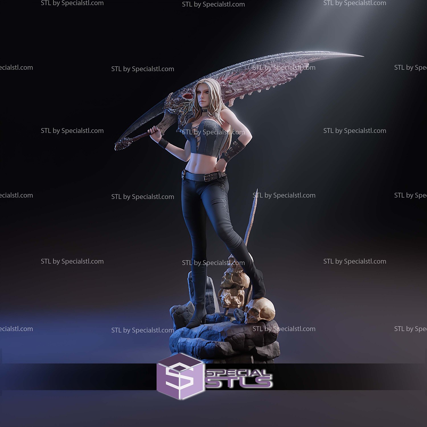 Trish Devil May Cry Big Sword STL Files 3D Model — view 3
