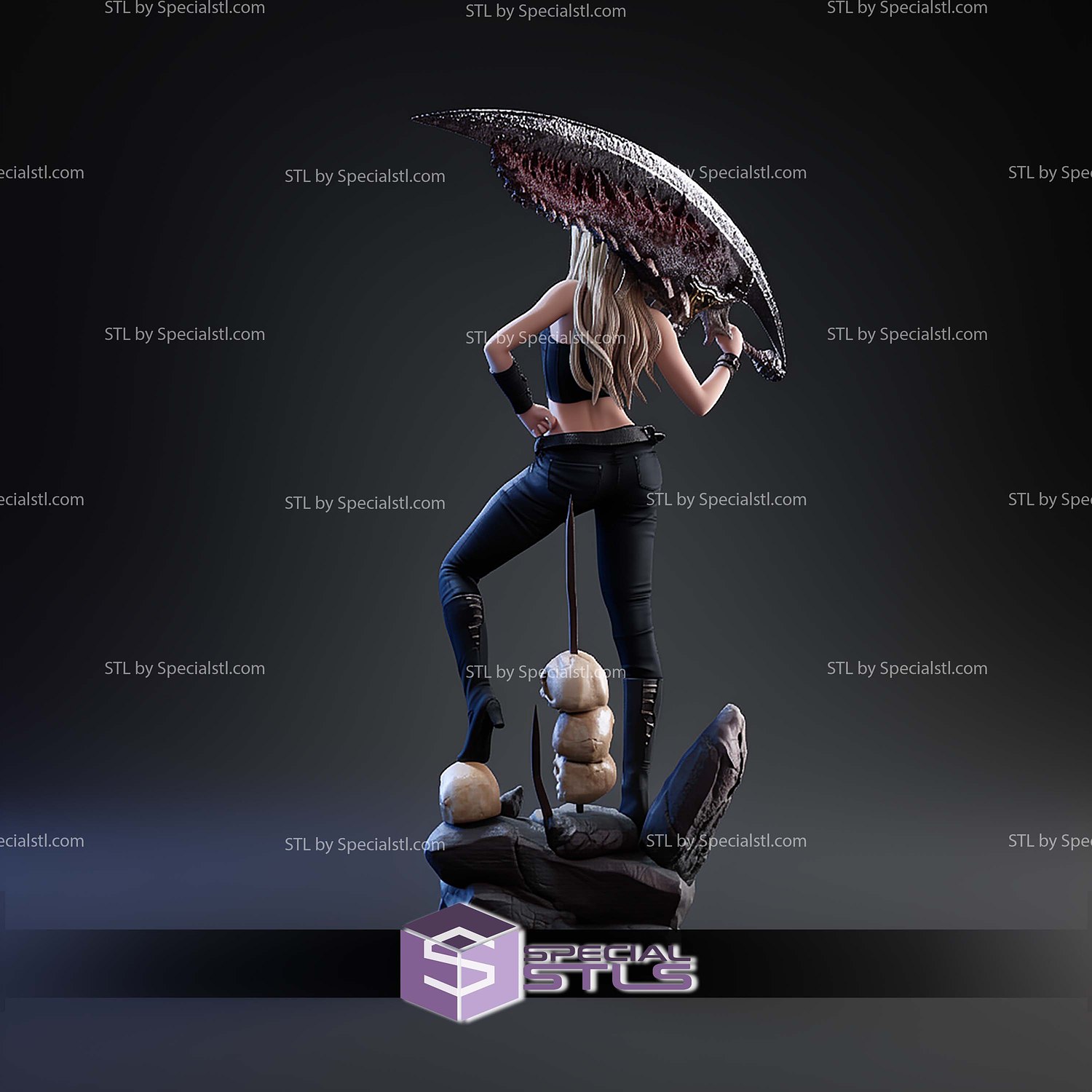 Trish Devil May Cry Big Sword STL Files 3D Model — view 4
