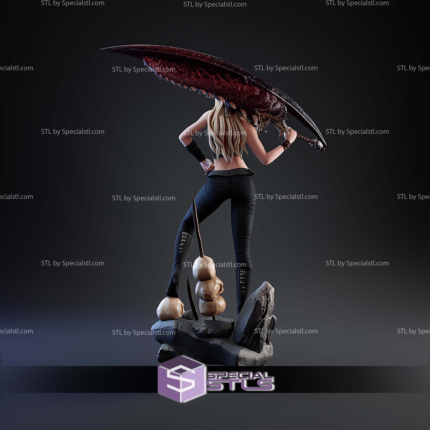 Trish Devil May Cry Big Sword STL Files 3D Model — view 5