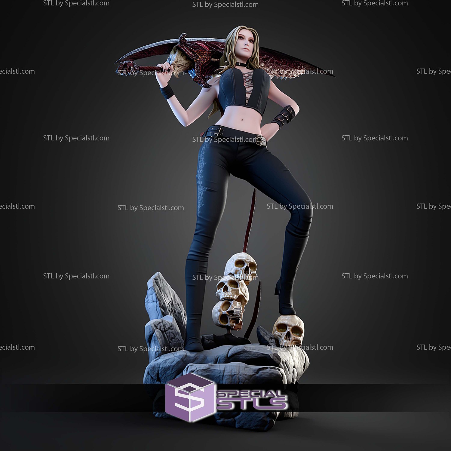Trish Devil May Cry Big Sword STL Files 3D Model — view 7