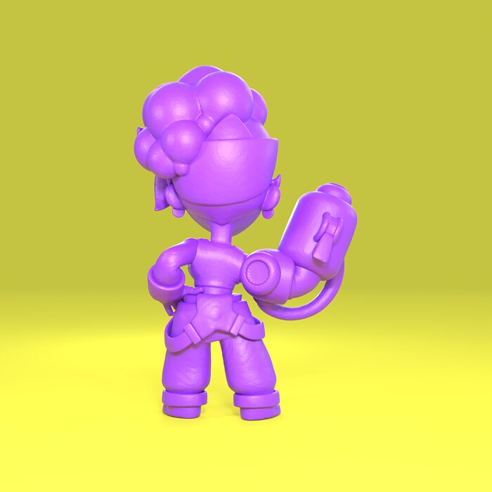 Maisie Original - Brawl Stars 3D 3MF Model — view 3