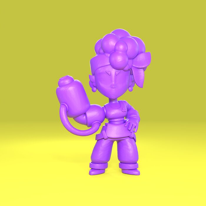 Maisie Original - Brawl Stars 3D 3MF Model — view 5