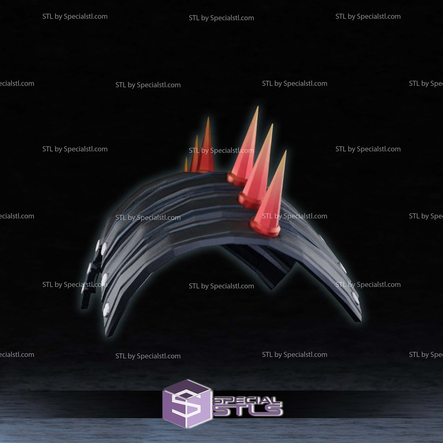 Cosplay STL Files Spider Punk Shoulder Pads 3D Model — view 4