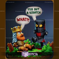Chibi The Black Knight Monty Python and the Holy Grail STL 3D Model