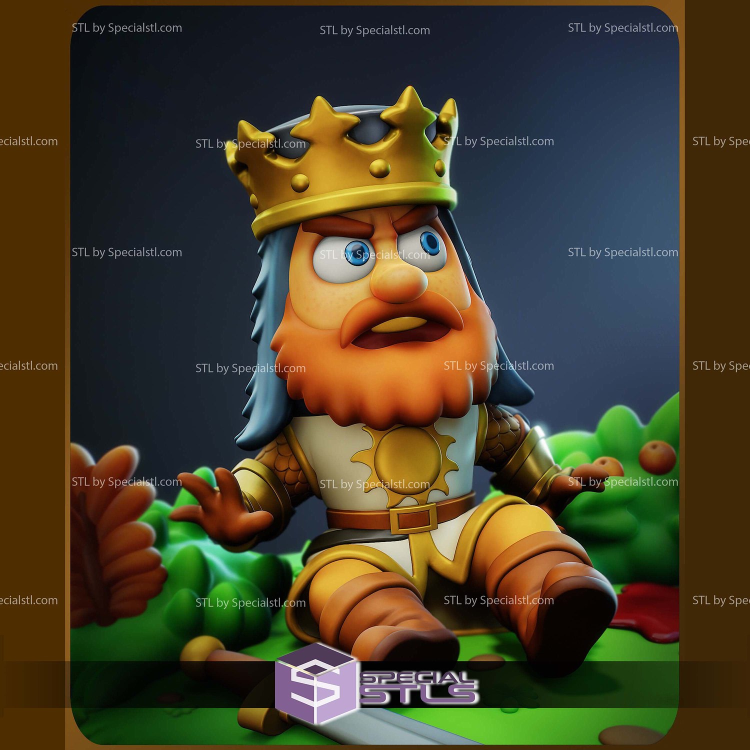 Chibi The Black Knight Monty Python and the Holy Grail STL 3D Model — view 2