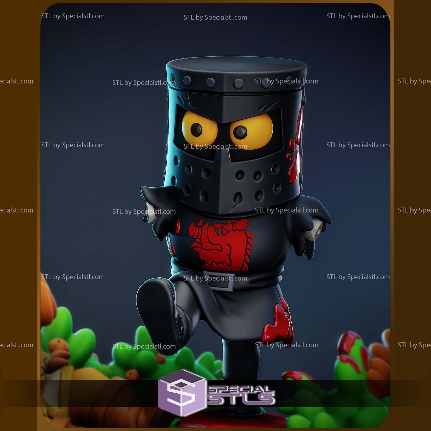 Chibi The Black Knight Monty Python and the Holy Grail STL 3D Model — view 3