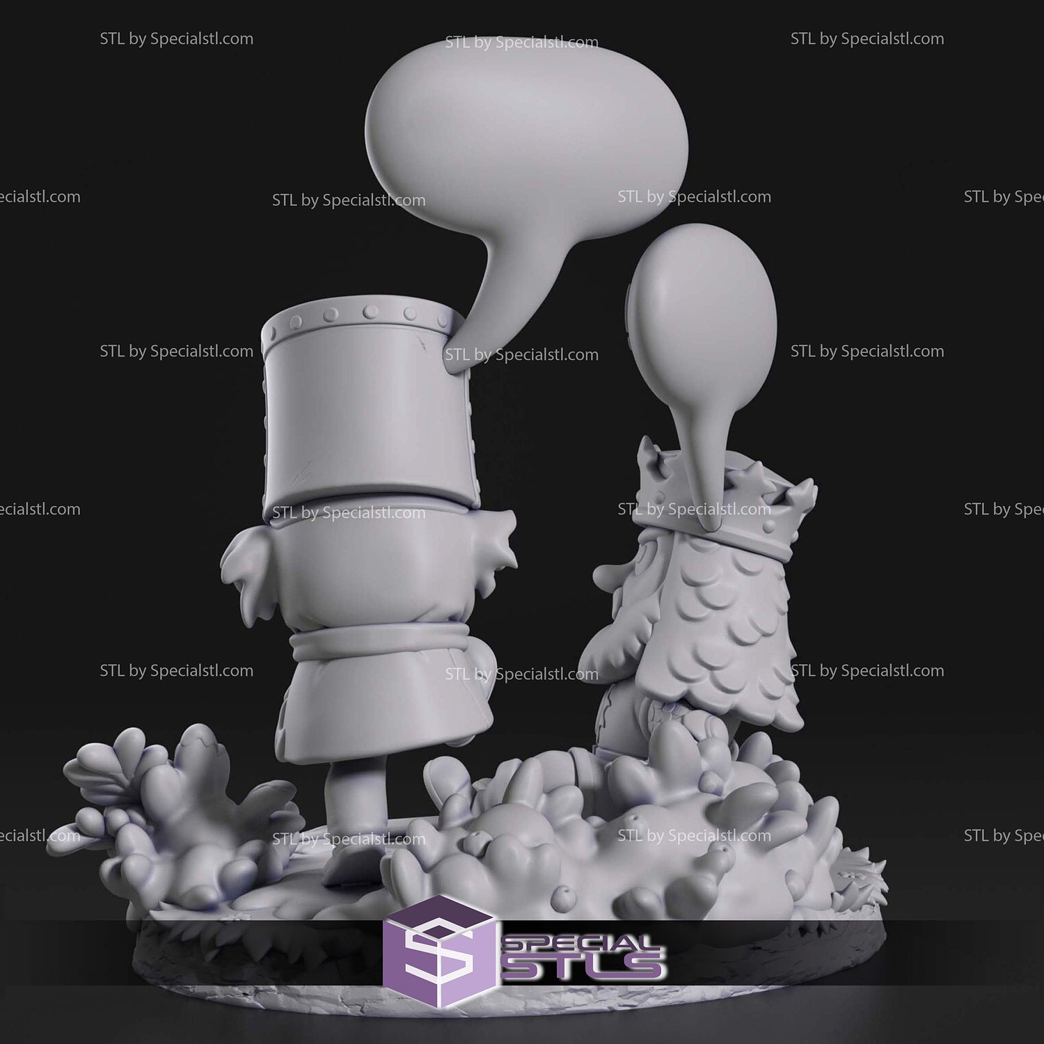 Chibi The Black Knight Monty Python and the Holy Grail STL 3D Model — view 5