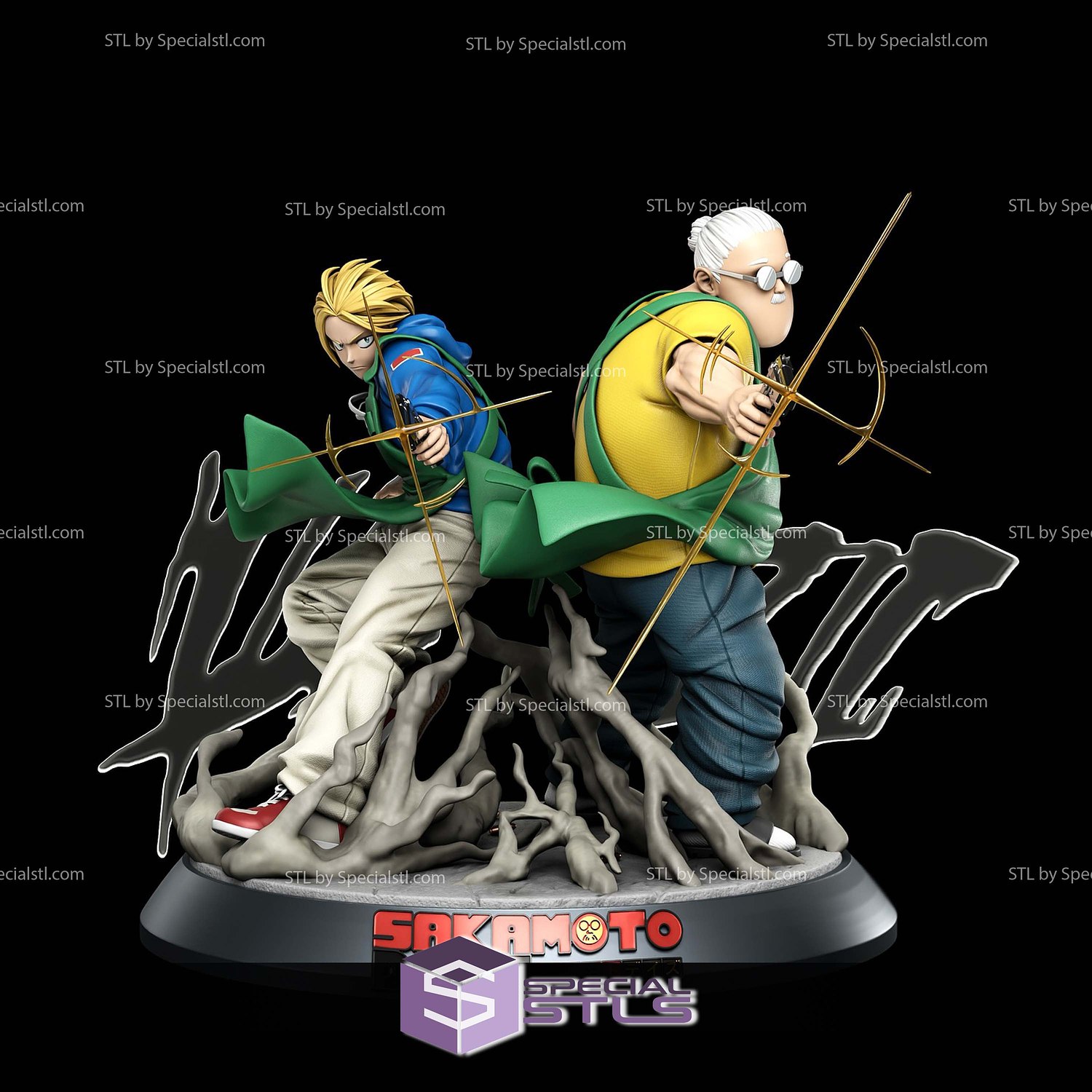 Taro Sakamoto and Shin Asakura 3D Printer Files STL Model — view 3