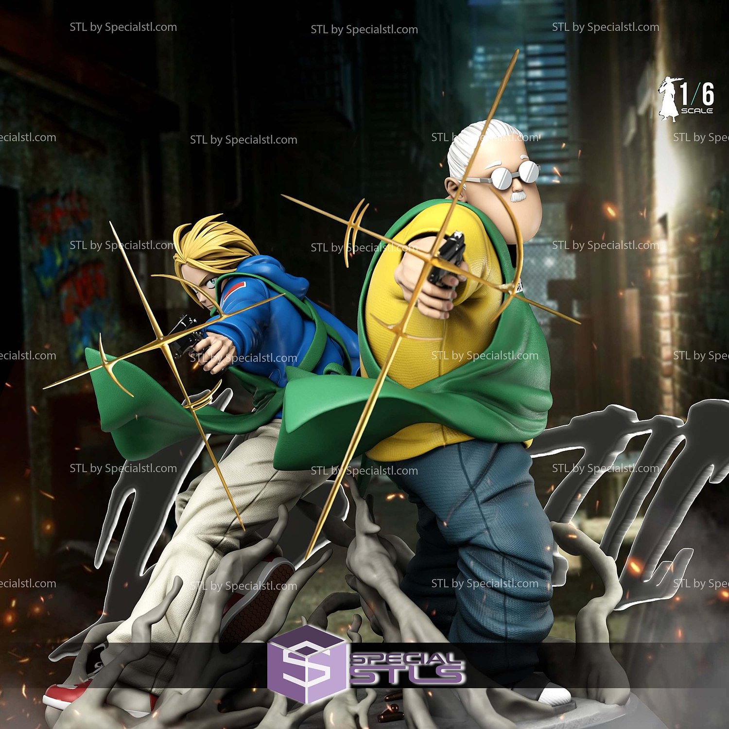 Taro Sakamoto and Shin Asakura 3D Printer Files STL Model — view 4