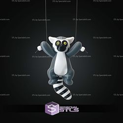 Super Basic STL Climbing Lemur Toy 3D Model