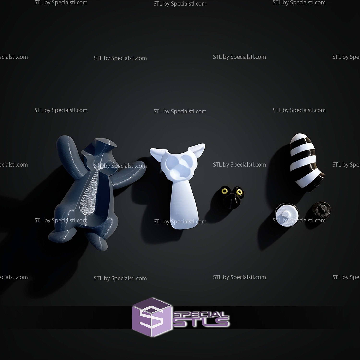 Super Basic STL Climbing Lemur Toy 3D Model — view 4