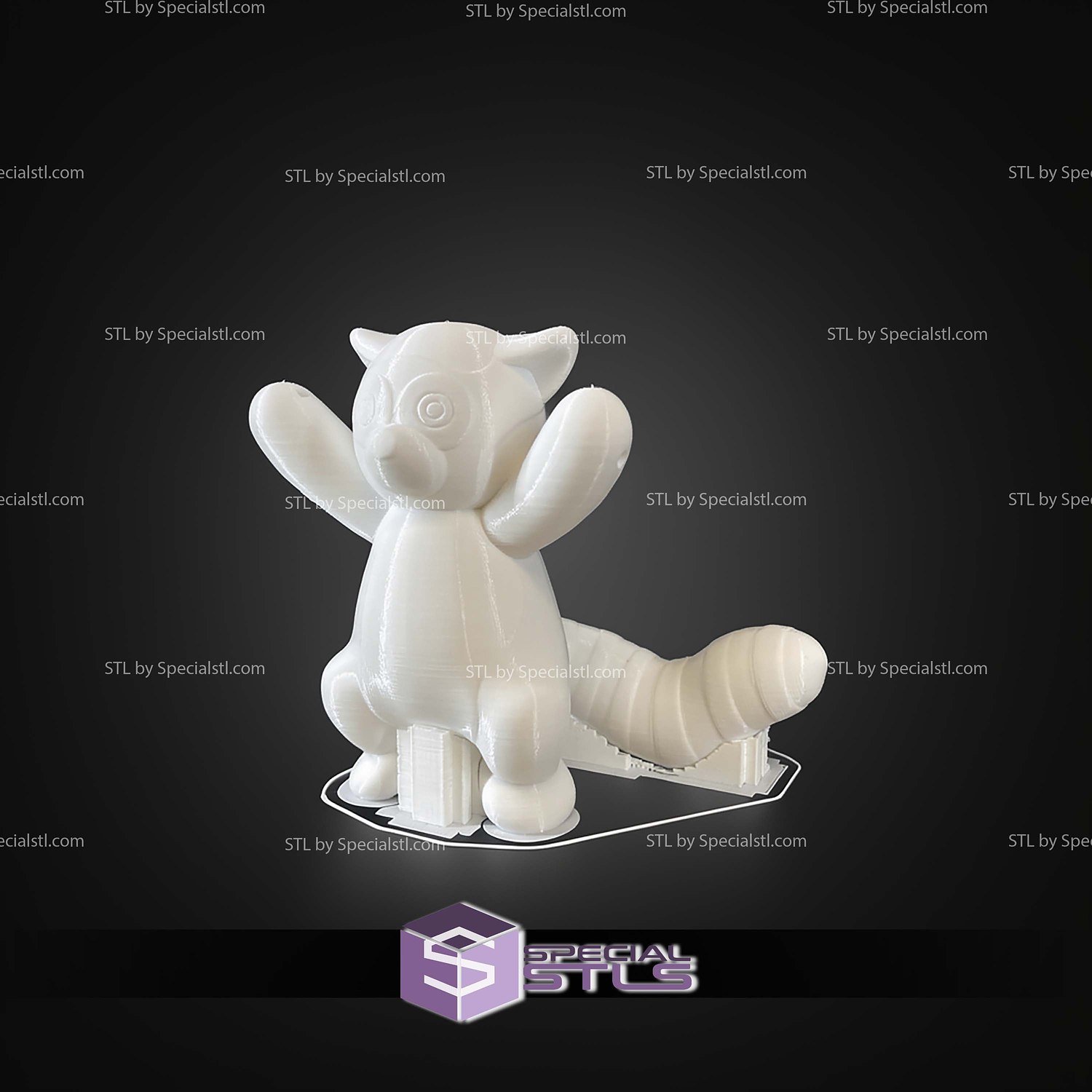 Super Basic STL Climbing Lemur Toy 3D Model — view 6