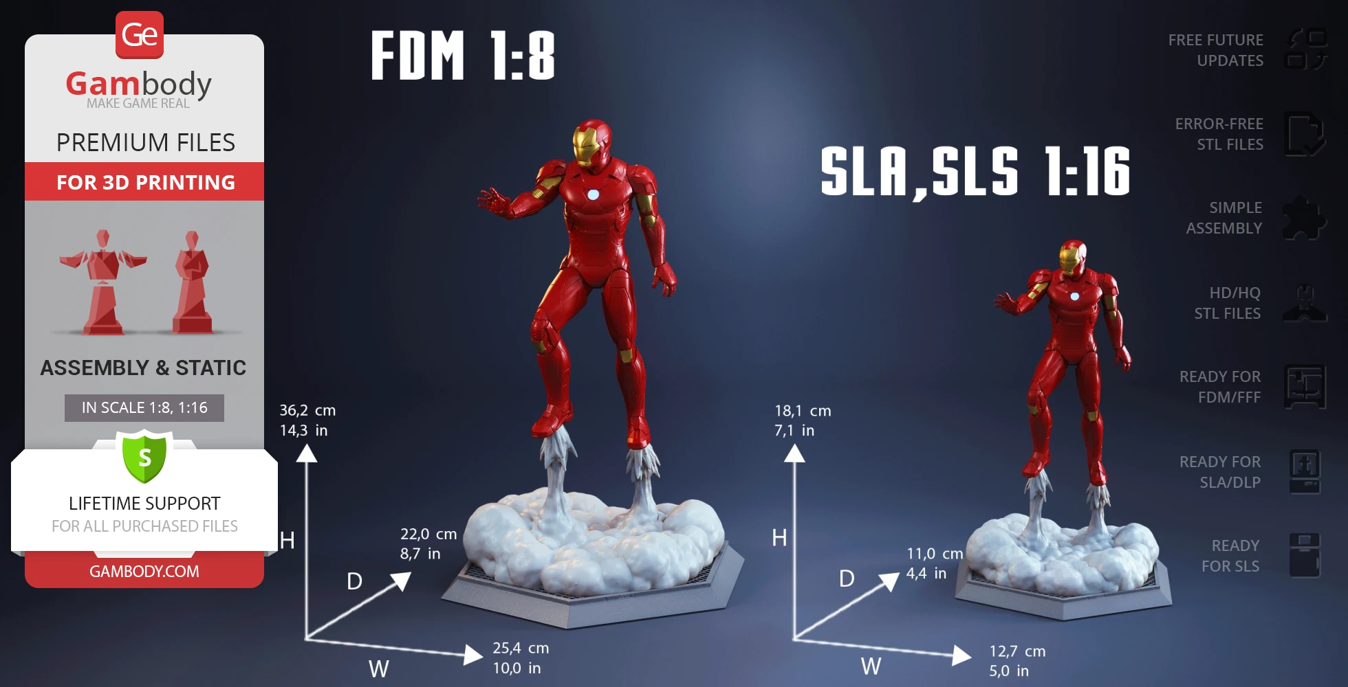Iron Man Mark 46 3D Printer Files | Assembly STL Model