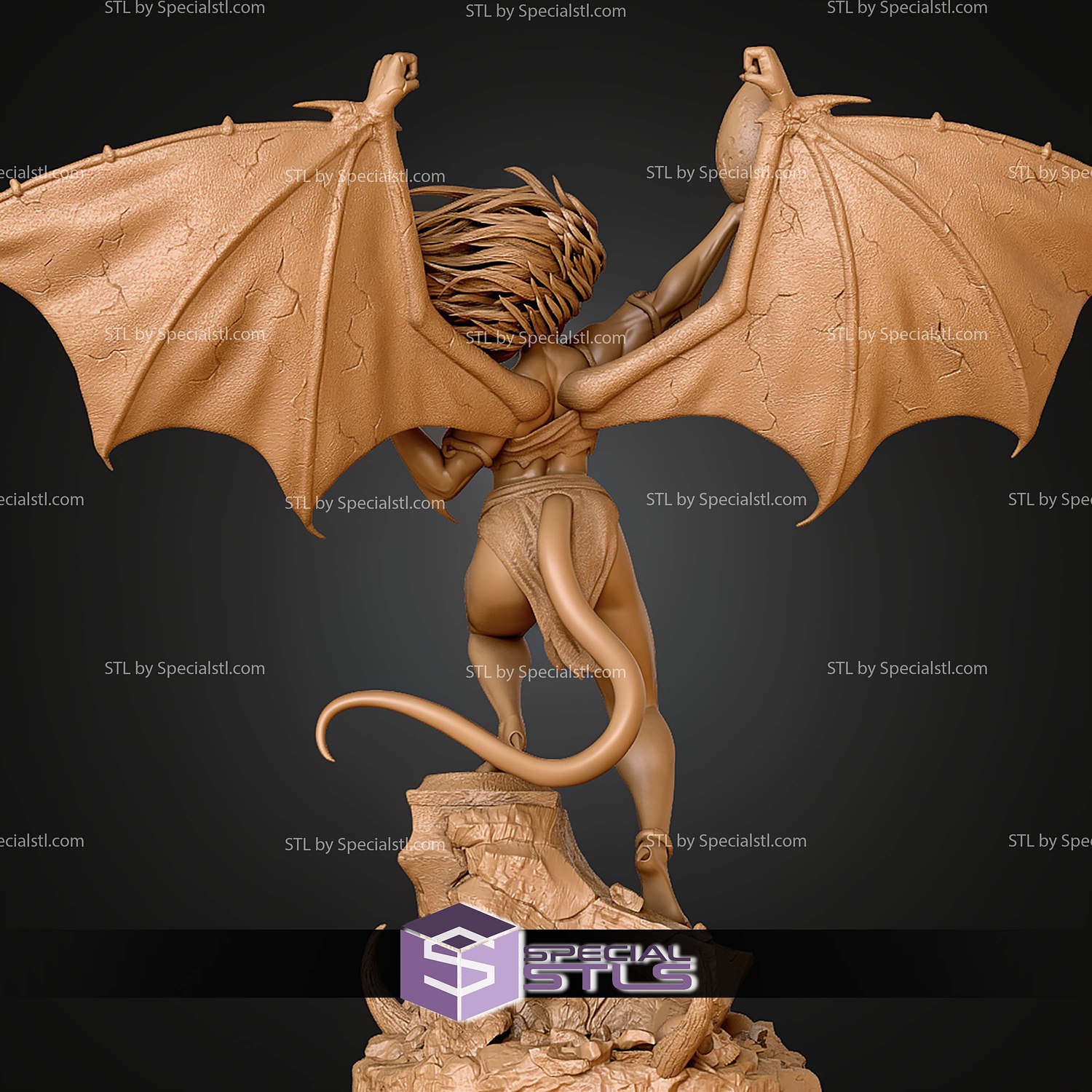 Demona Gargoyles 250mm STL Files 3D Model — view 2