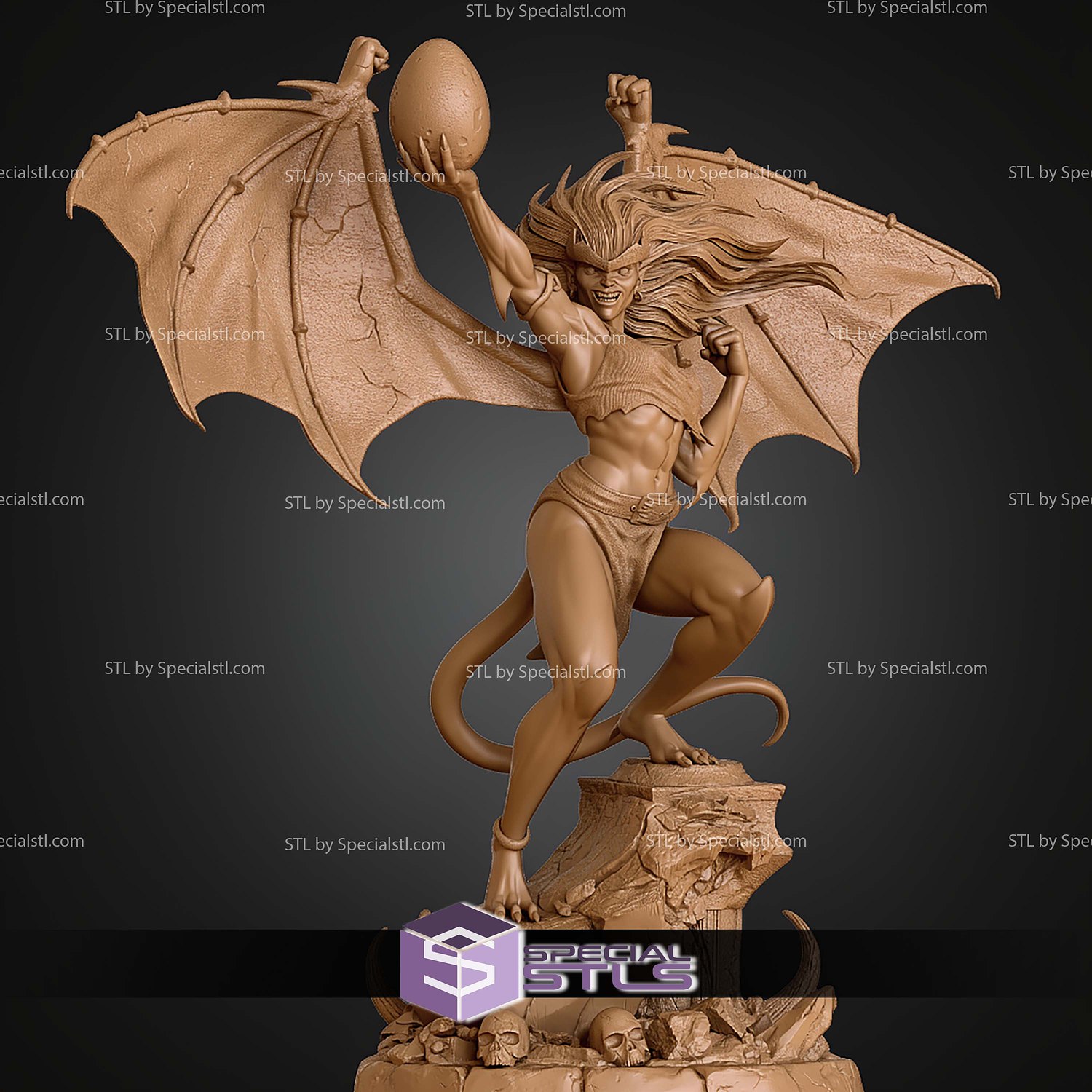 Demona Gargoyles 250mm STL Files 3D Model — view 3