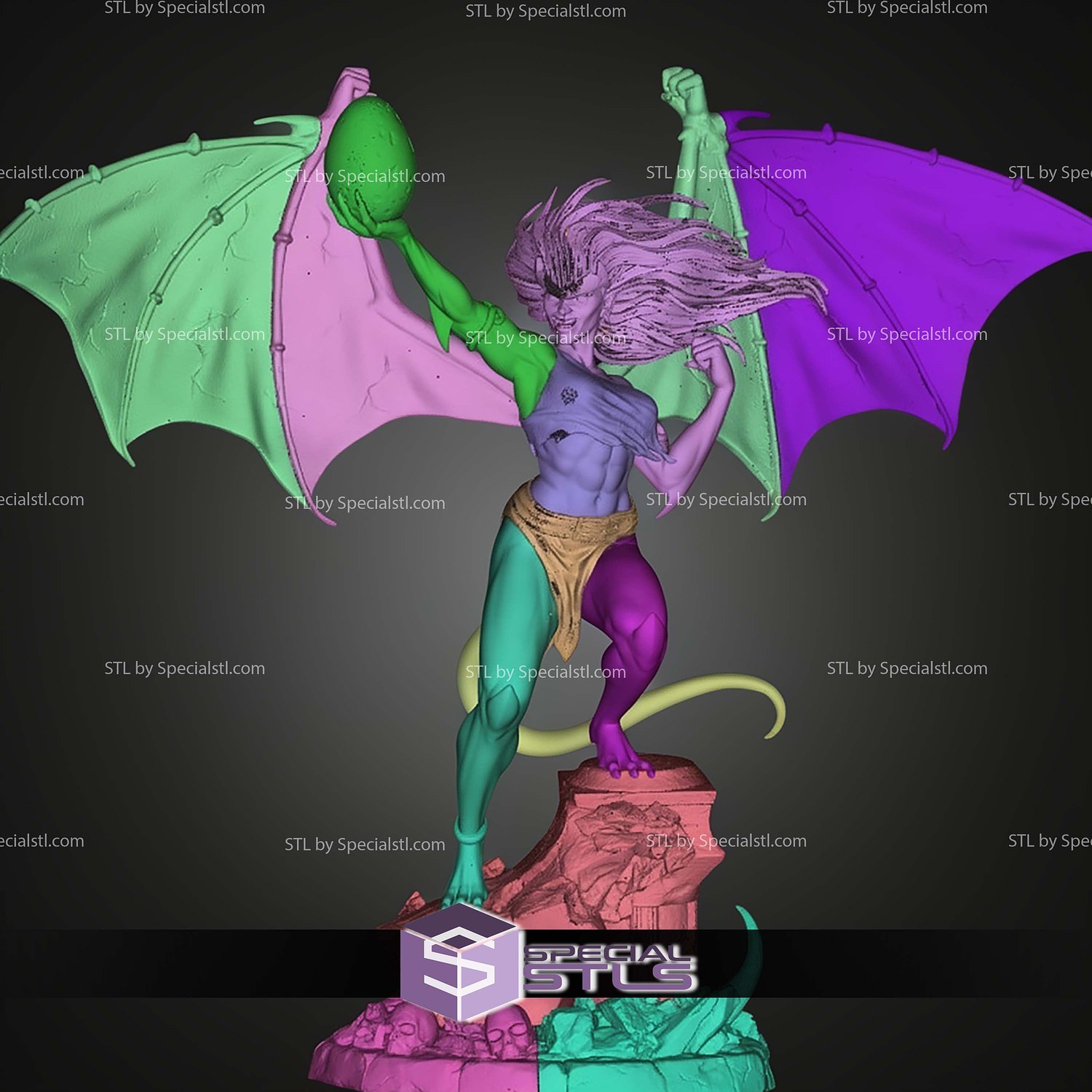 Demona Gargoyles 250mm STL Files 3D Model — view 4