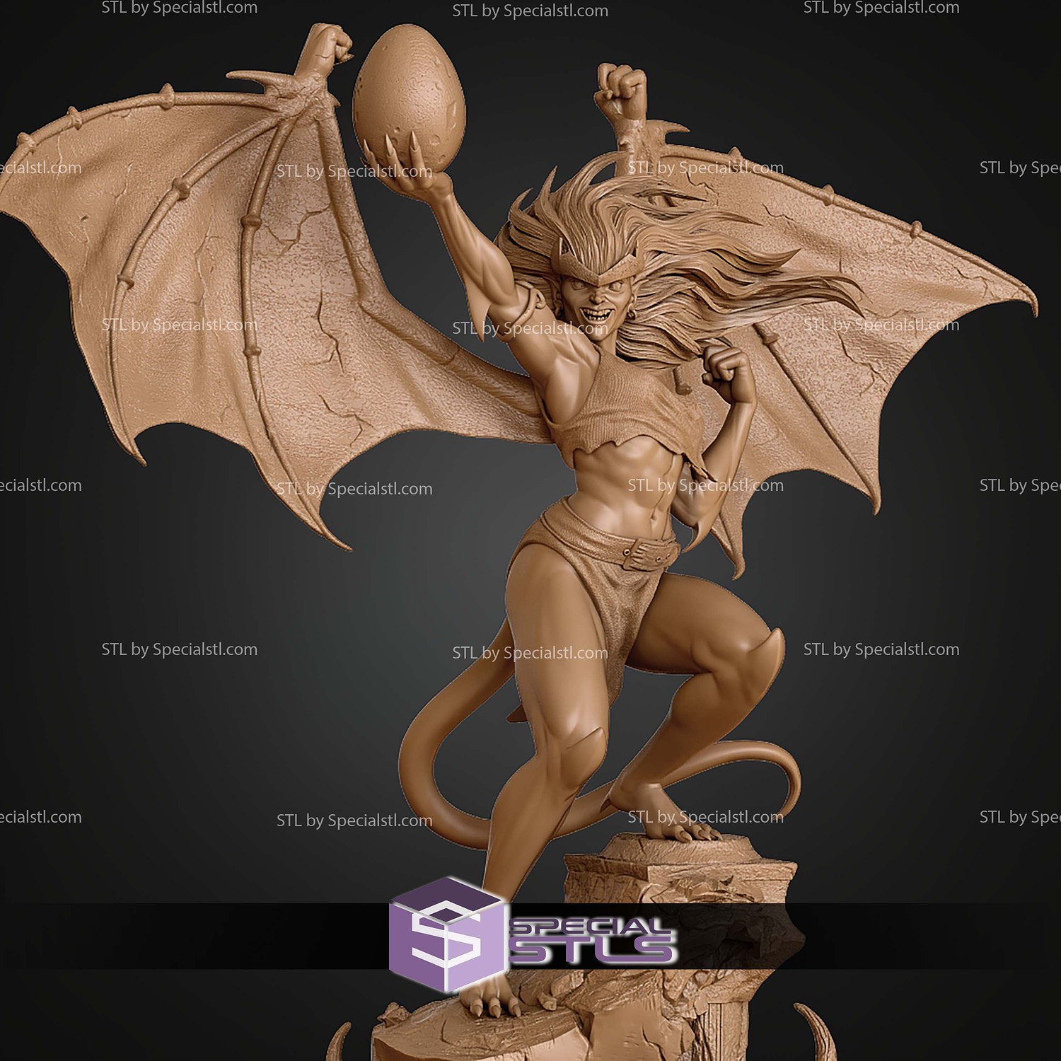 Demona Gargoyles 250mm STL Files 3D Model — view 5