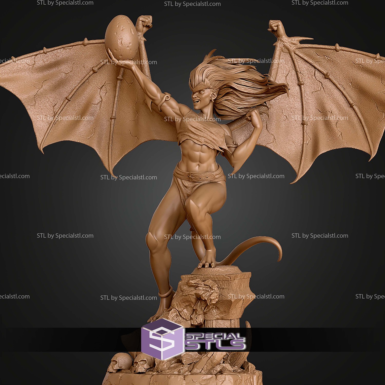 Demona Gargoyles 250mm STL Files 3D Model — view 6