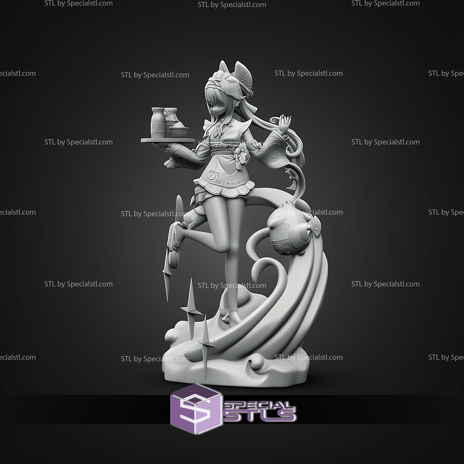 Mizuki Genshin Impact 250mm STL Files 3D Model — view 3