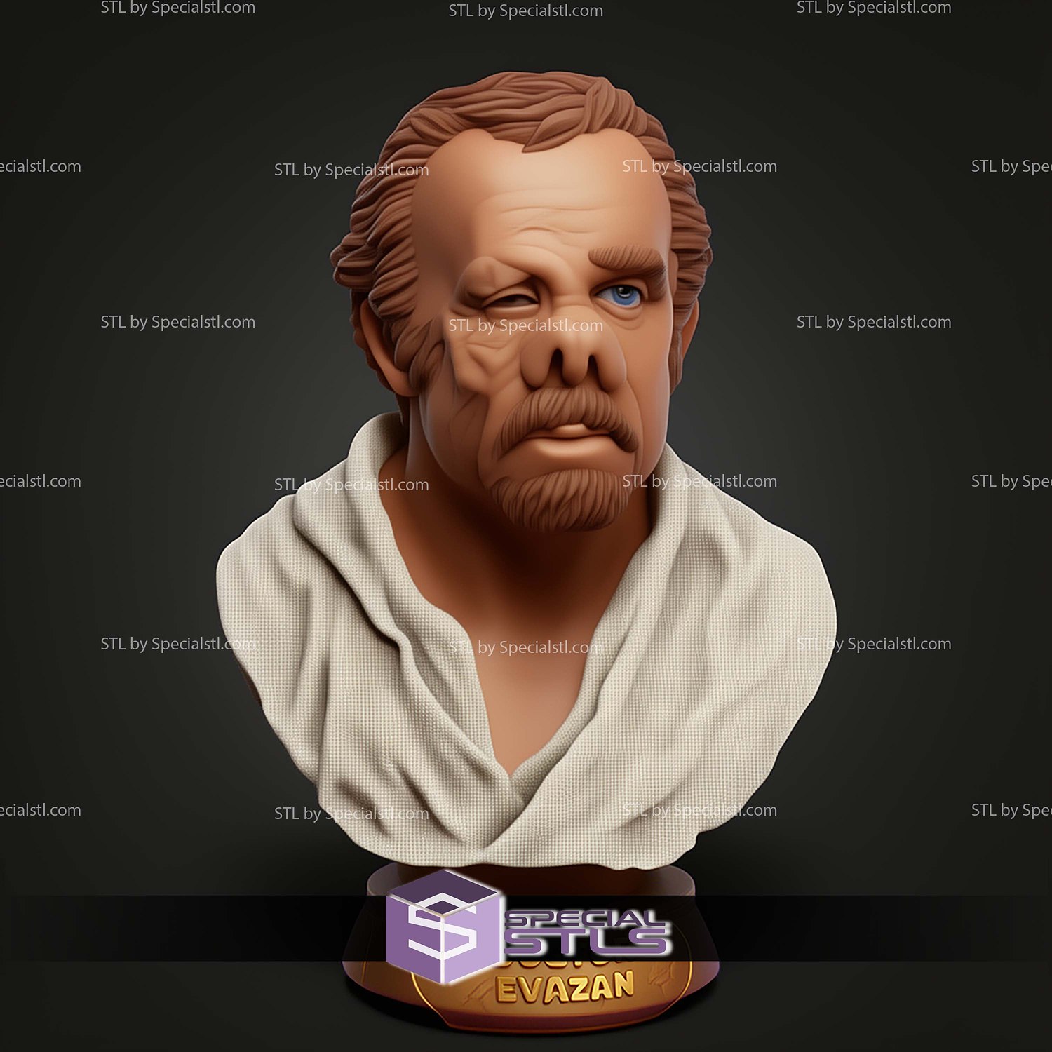 Basic STL Collection Doc Evazan Bust 3D Model — view 2