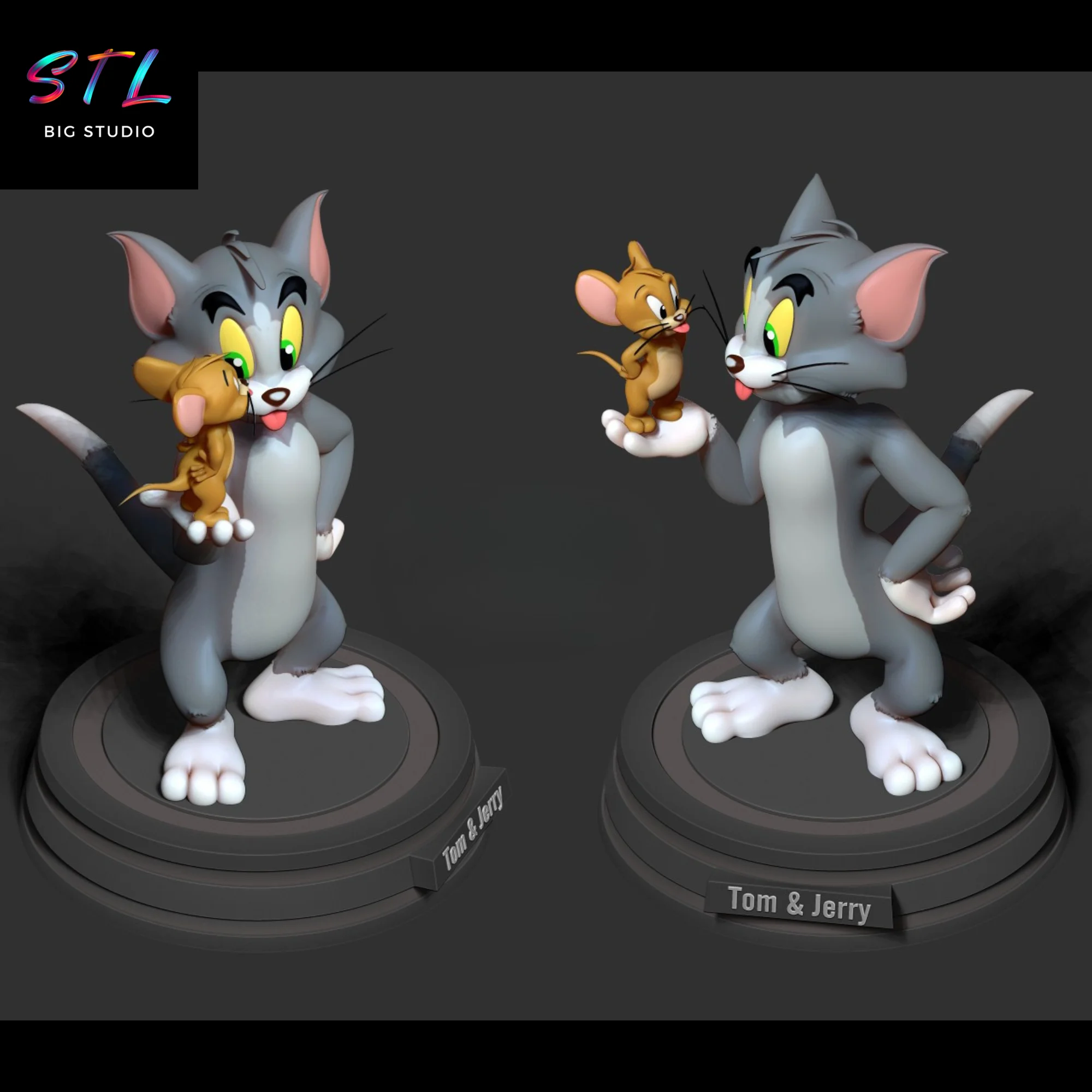 Tom & Jerry STL | 3D Print Model | Classic Cartoon Duo Model — view 2
