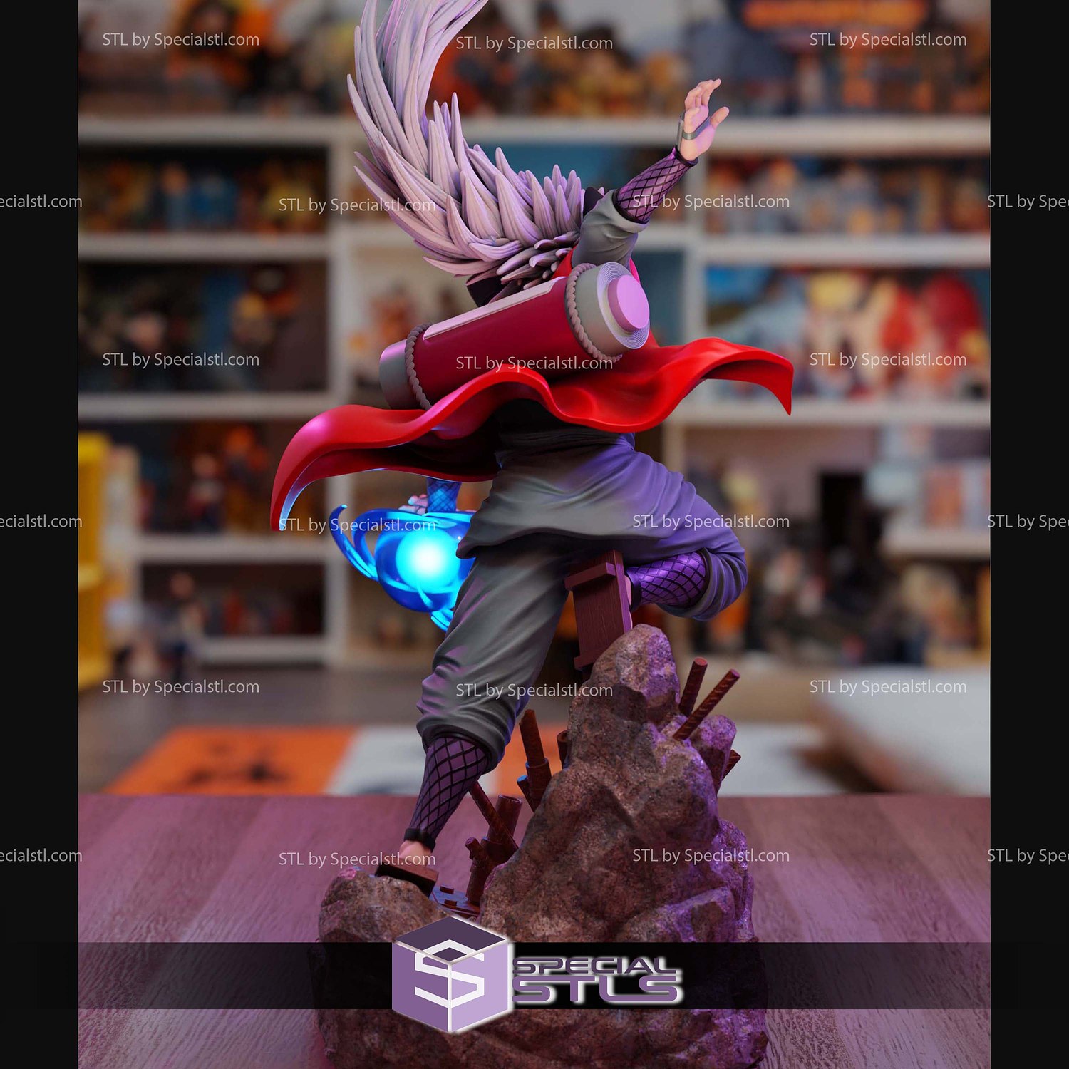 Jiraiya Power Ball Naruto STL Files 3D Model — view 3