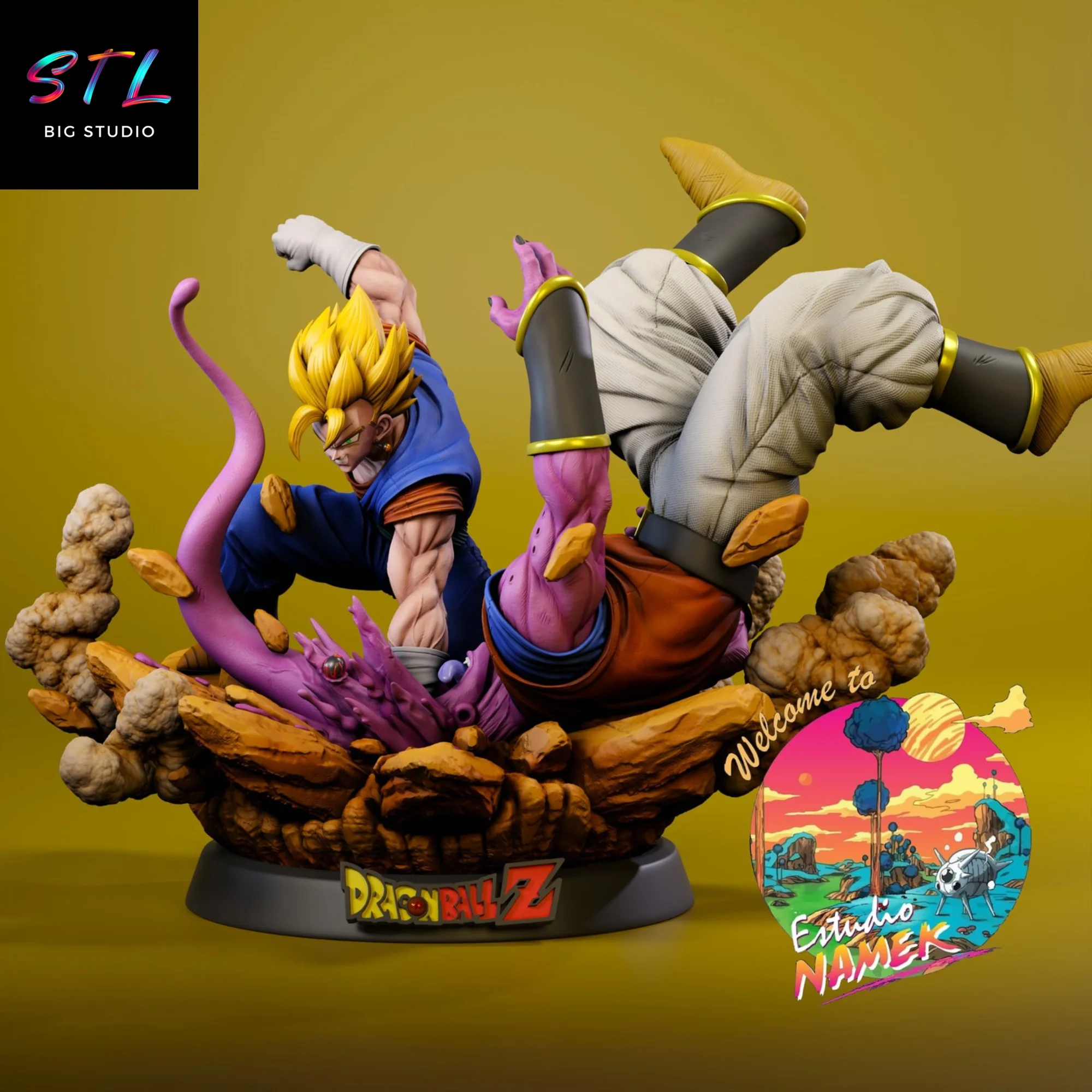 Vegito vs Majin Buu STL | Dragon Ball Z | 3D Printable Figure Model