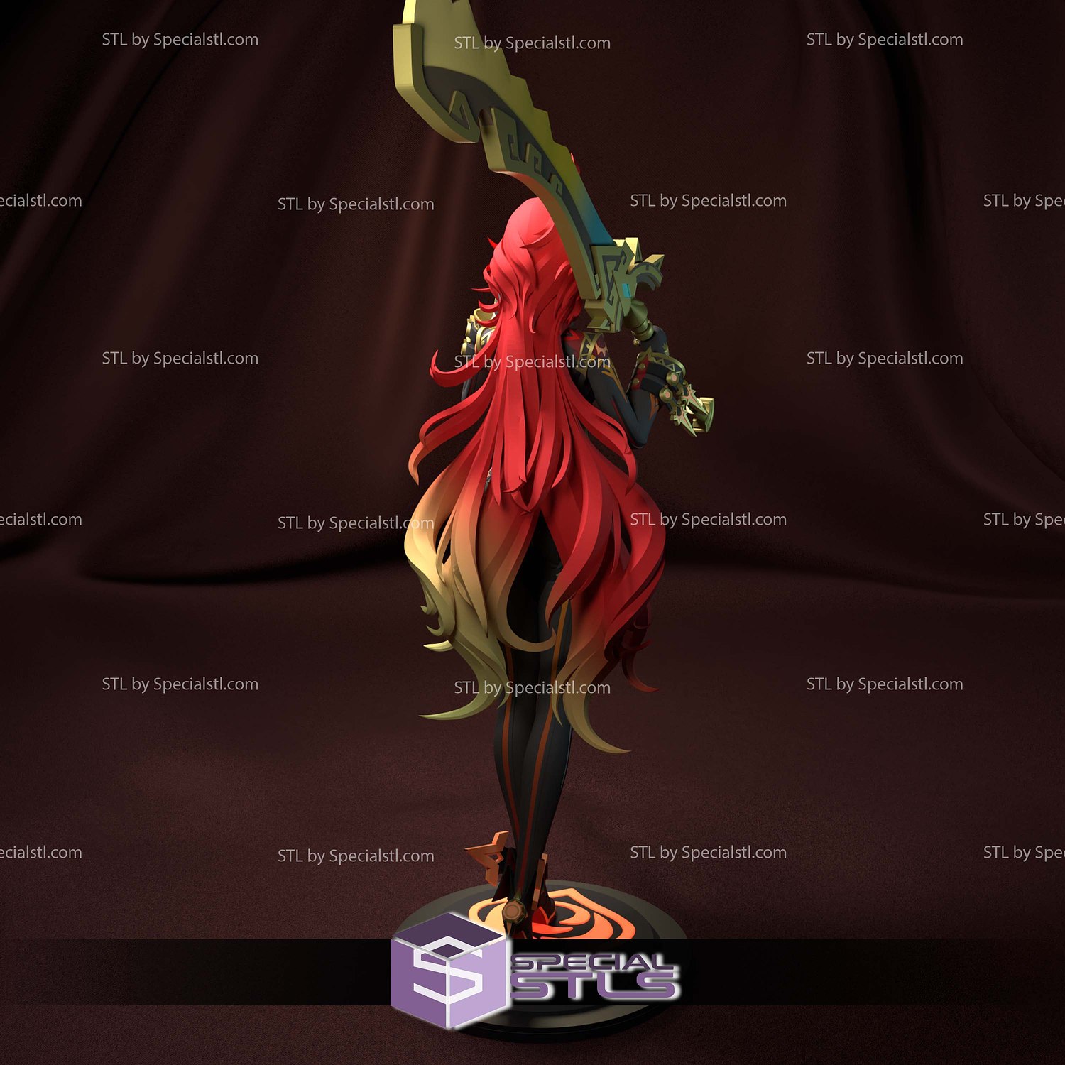 Mavuika Genshin Impact Digital STL Files 3D Model — view 4