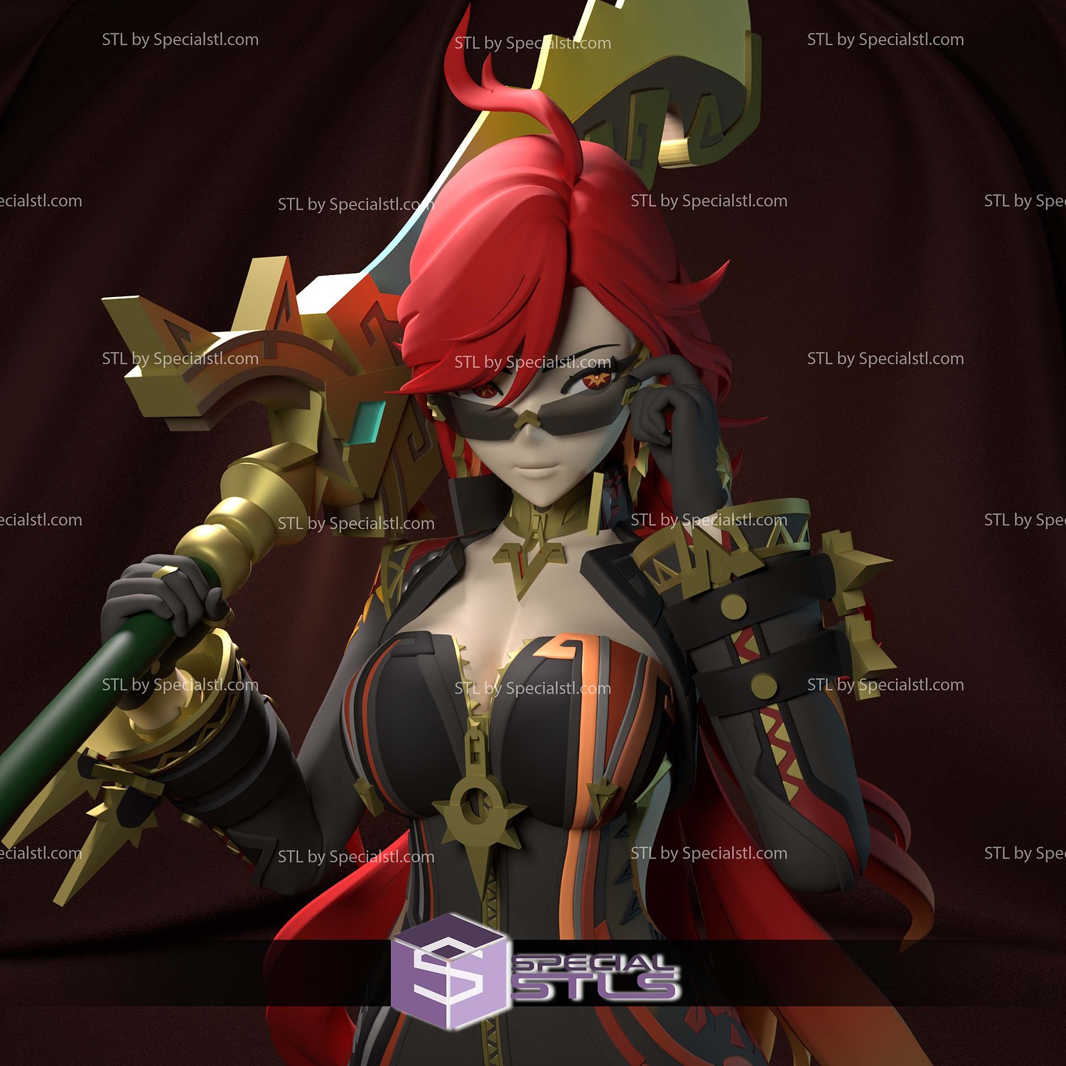 Mavuika Genshin Impact Digital STL Files 3D Model — view 7