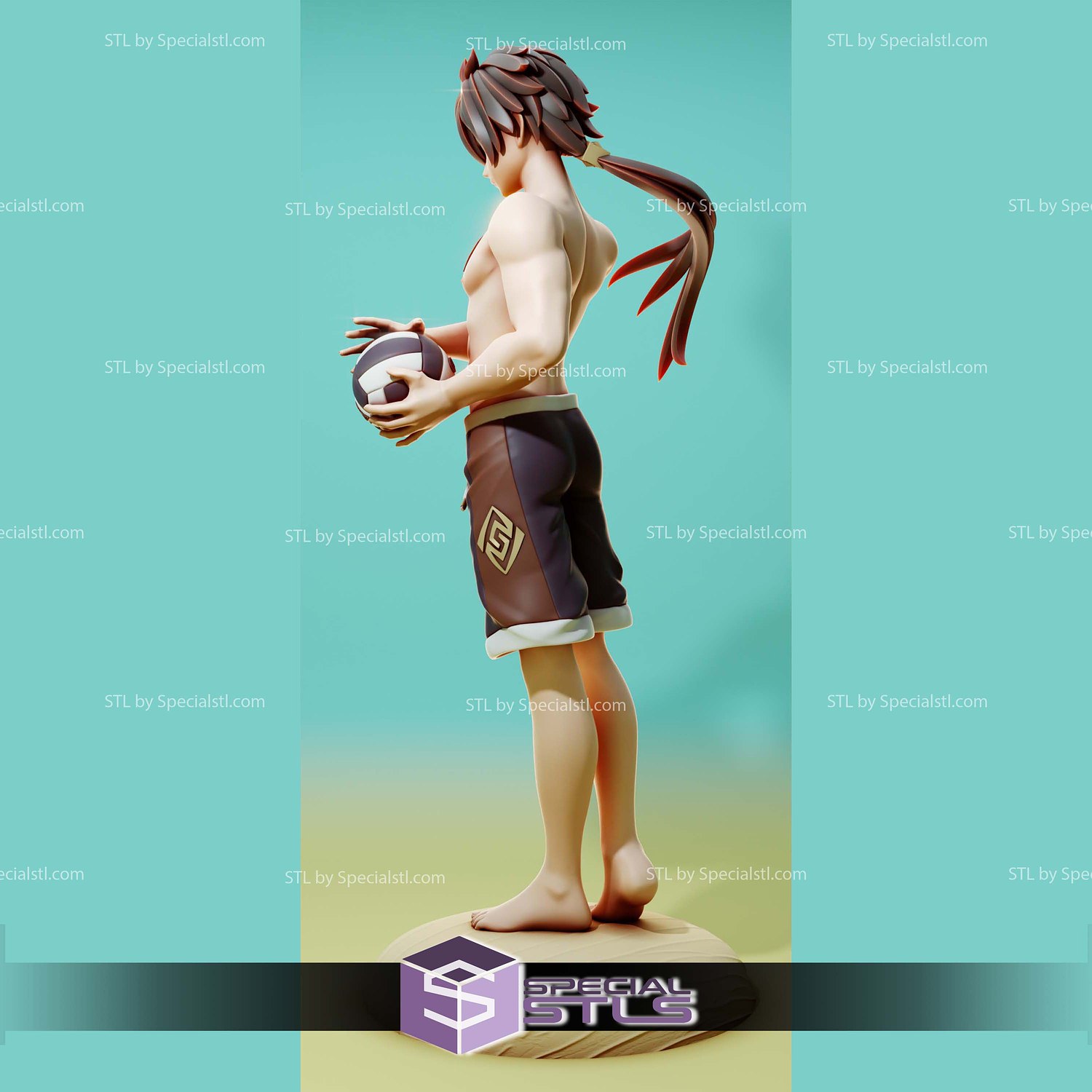 Zhongli Archon Of The Beaches Digital STL Files 3D Model — view 2